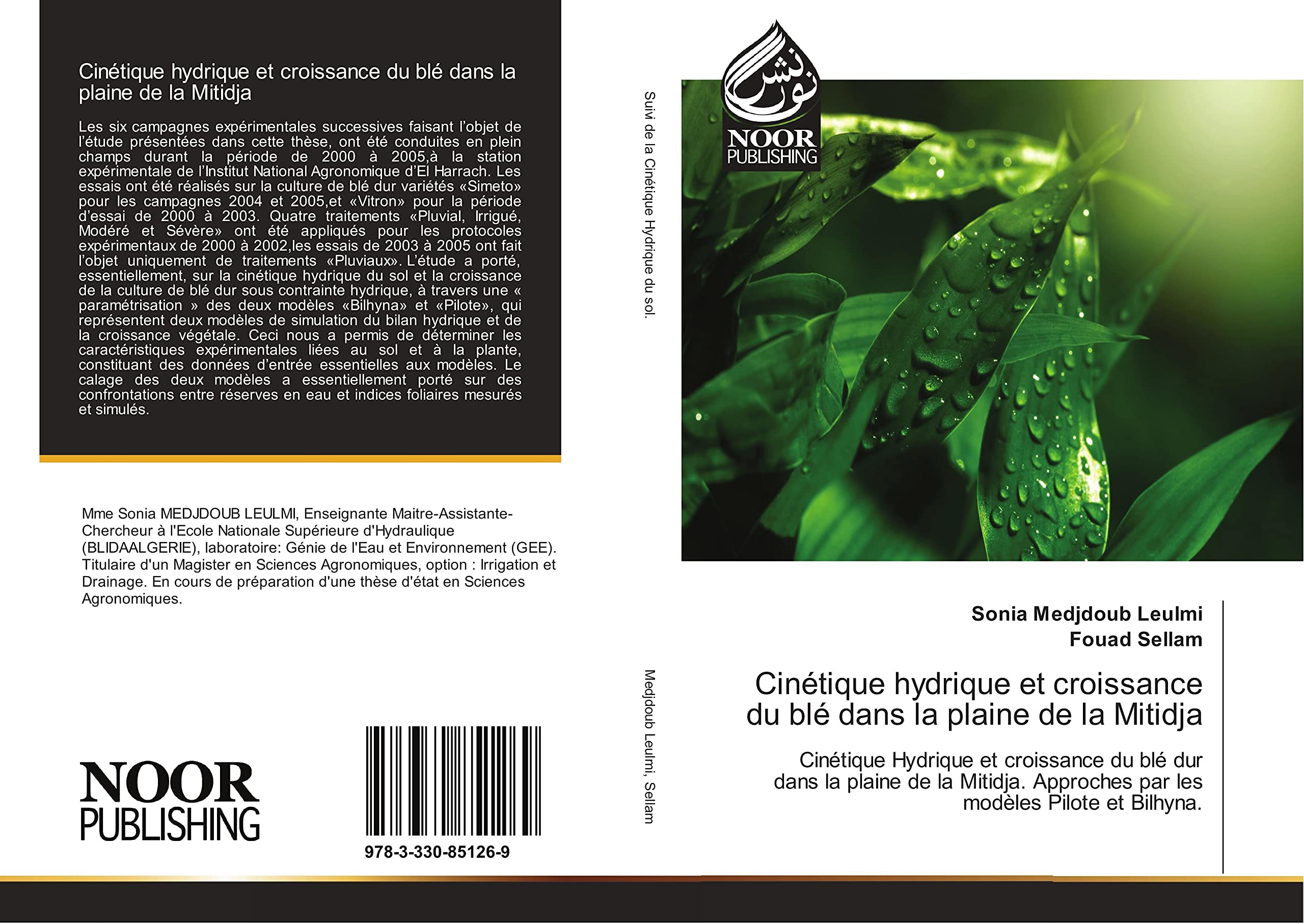 Cinétique hydrique et croissance du blé dans la plaine de la Mitidja: Cinétique Hydrique et croissance du blé dur dans la plaine de la Mitidja. Approches par les modèles Pilote et Bilhyna. book