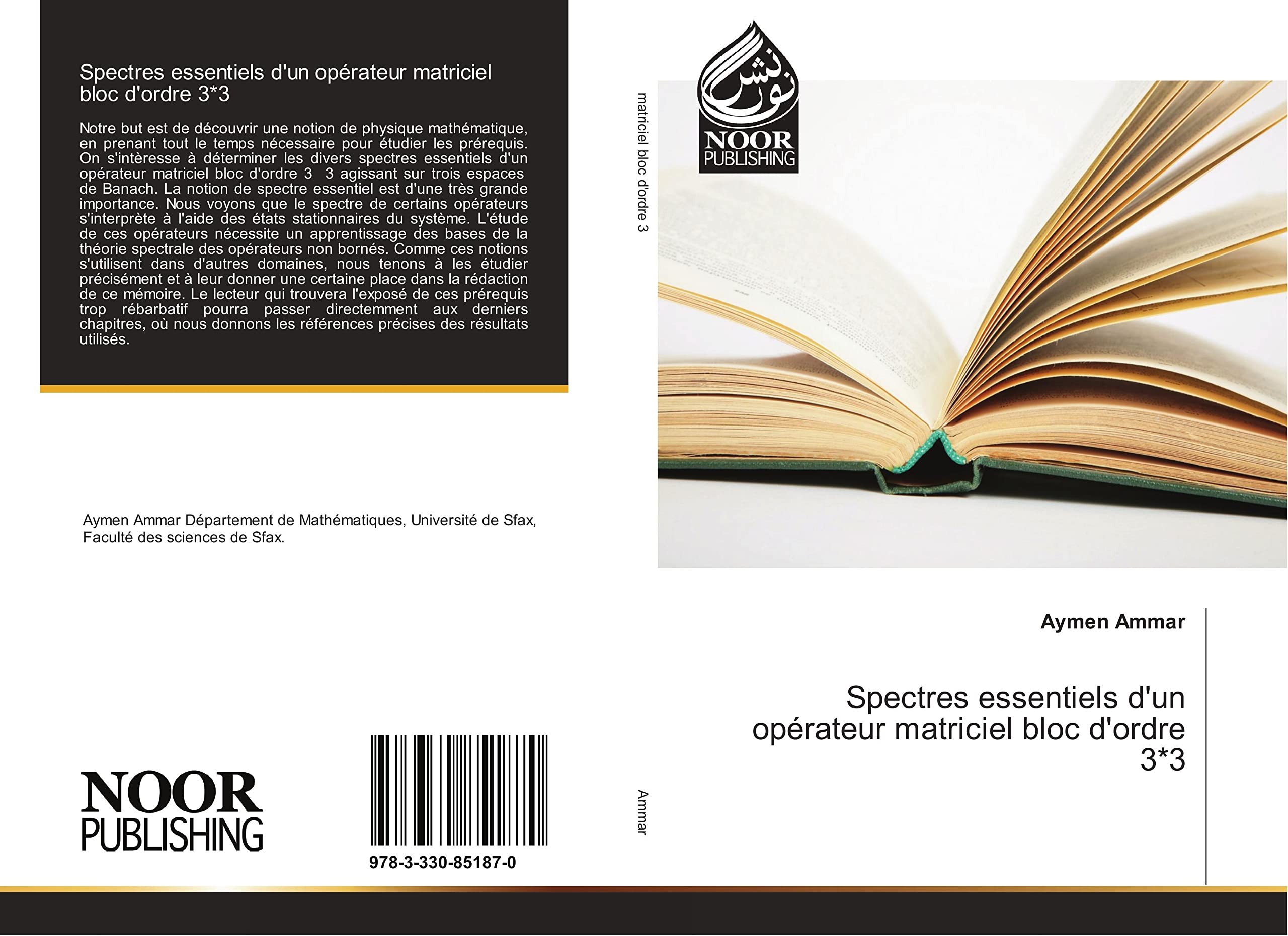 Spectres essentiels d'un opérateur matriciel bloc d'ordre 3*3 book