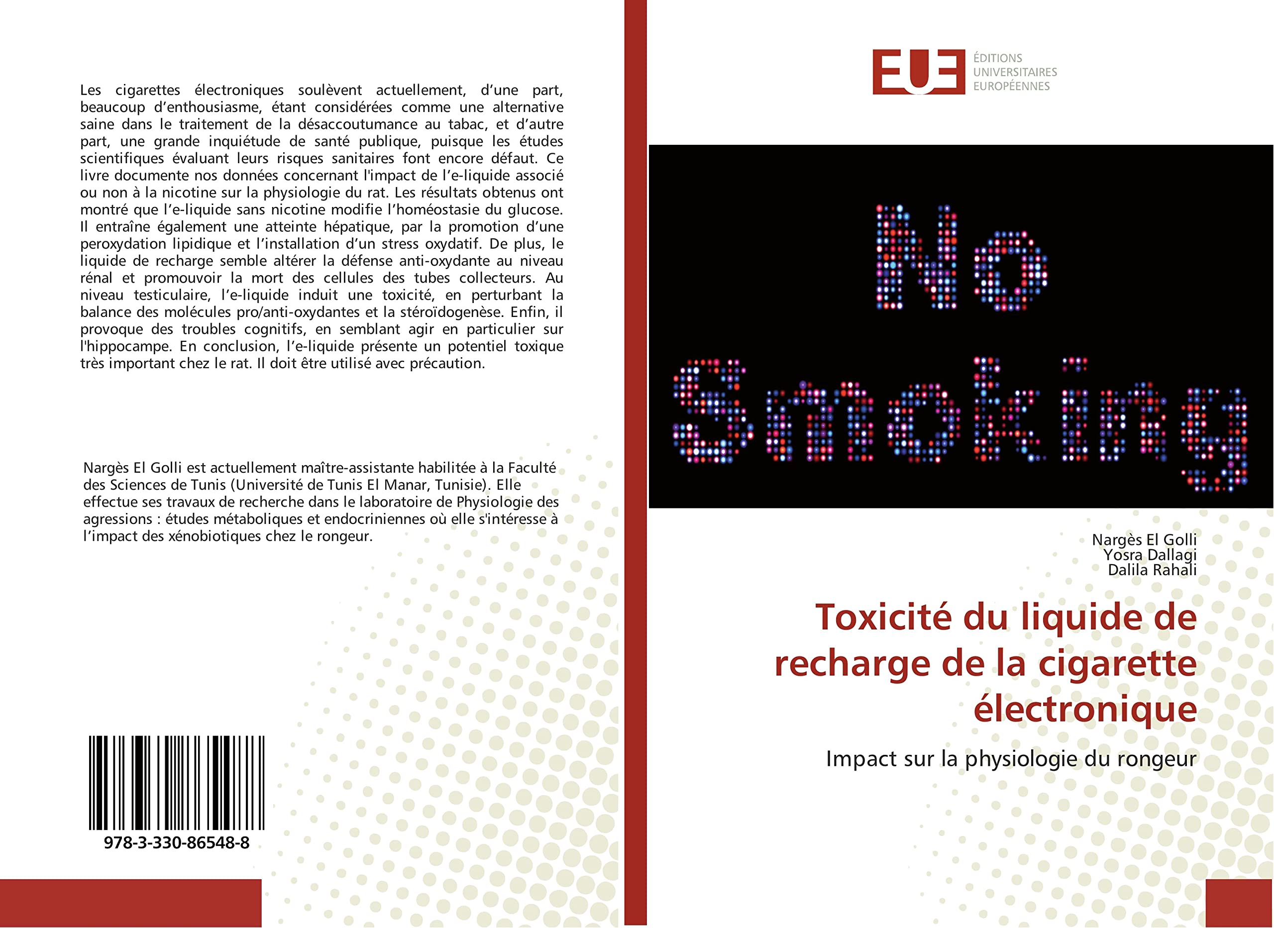 Toxicité du liquide de recharge de la cigarette électronique: Impact sur la physiologie du rongeur book