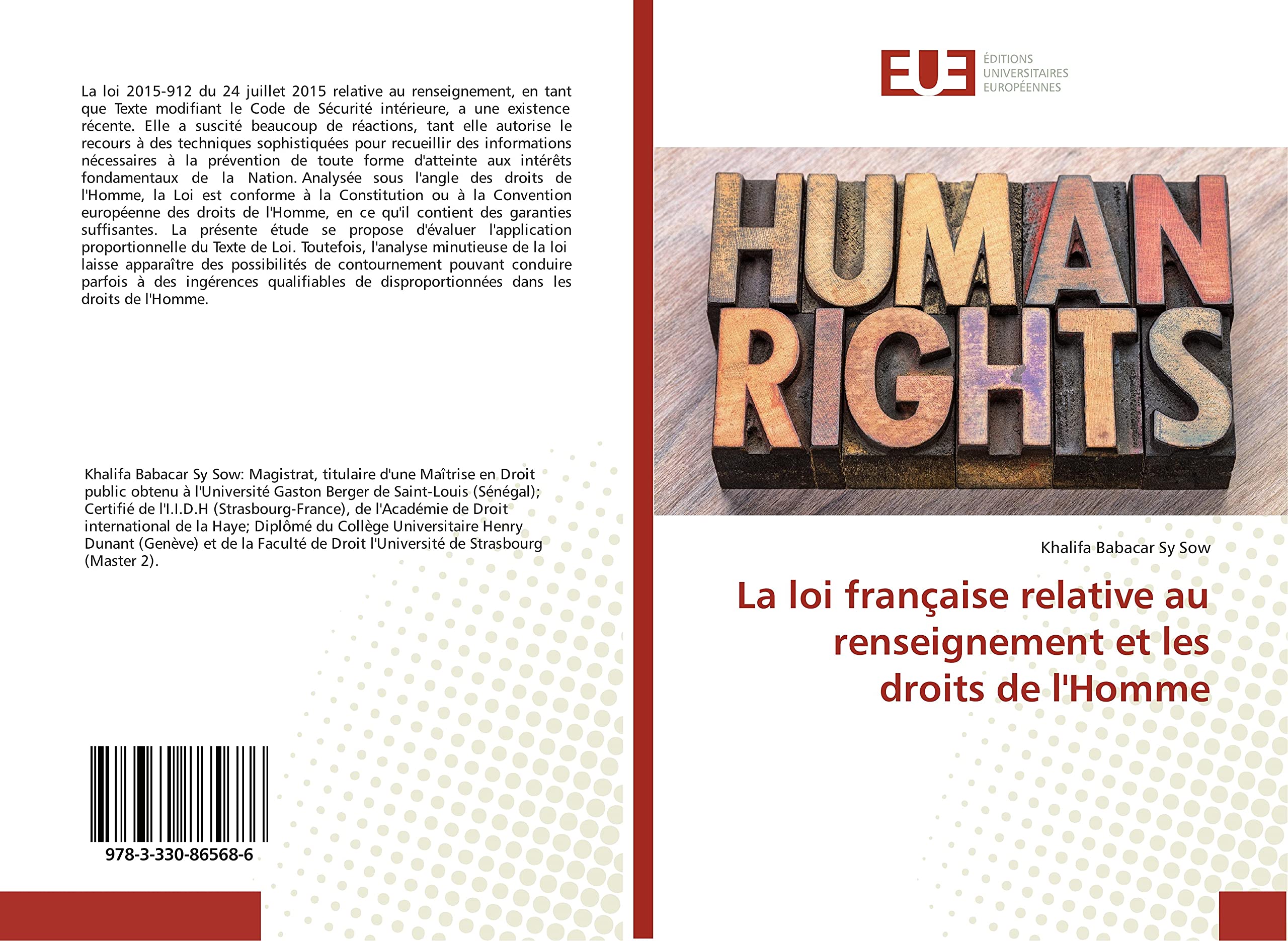 La loi française relative au renseignement et les droits de l'Homme book