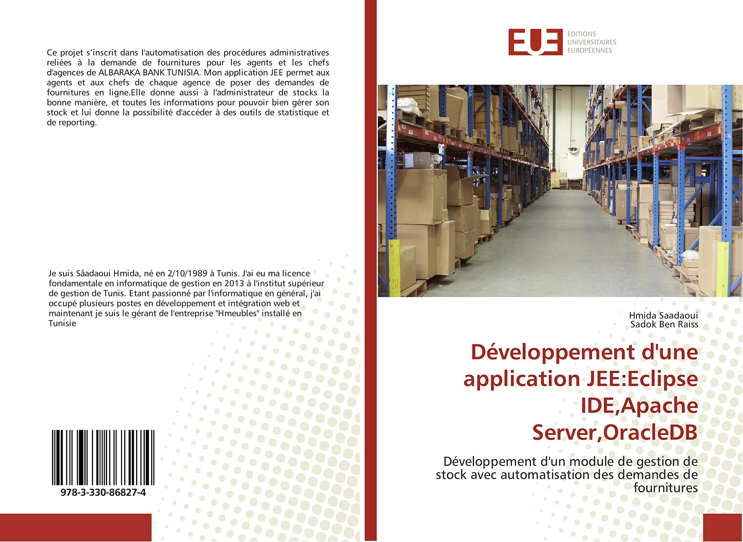 Développement d'une application JEE:Eclipse IDE,Apache Server,OracleDB: Développement d'un module de gestion de stock avec automatisation des demandes de fournitures book