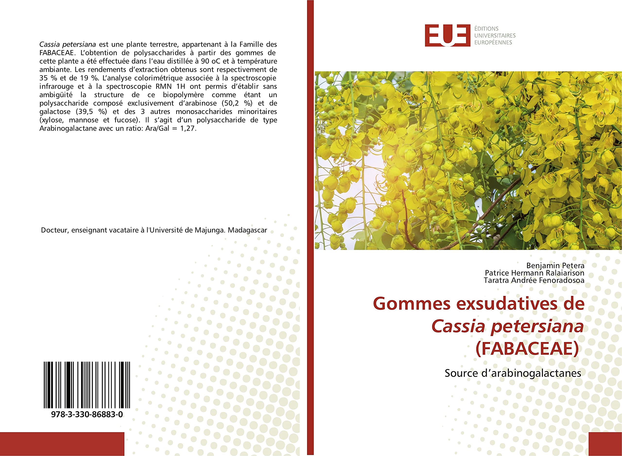 Gommes exsudatives de Cassia petersiana (FABACEAE): Source d’arabinogalactanes book