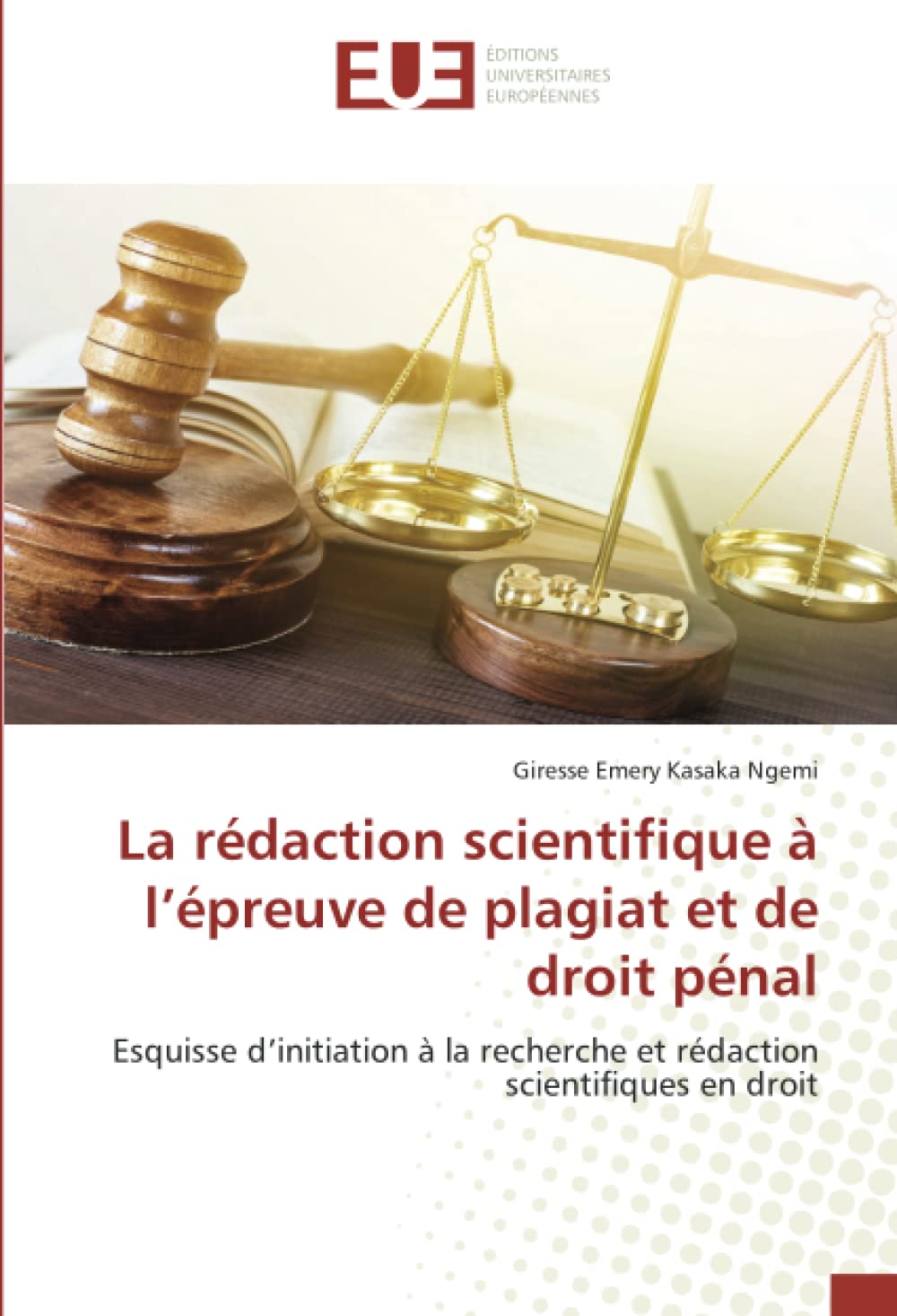 La rédaction scientifique à l’épreuve de plagiat et de droit pénal: Esquisse d’initiation à la recherche et rédaction scientifiques en droit book