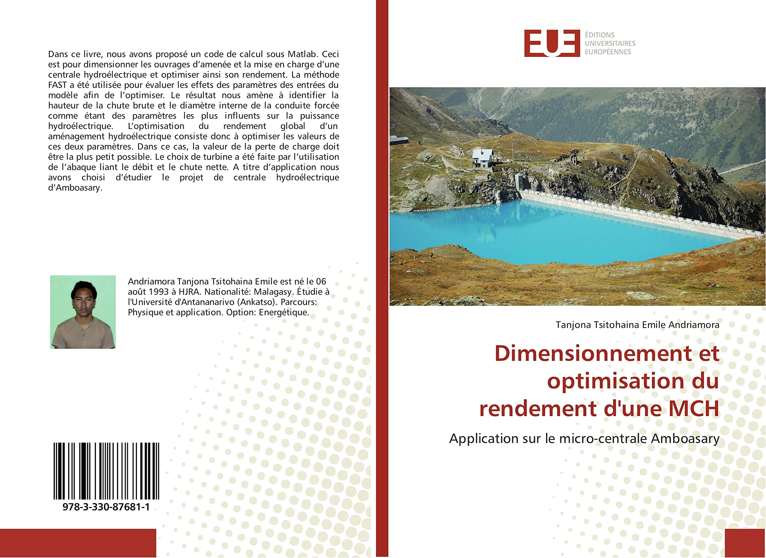 Dimensionnement et optimisation du rendement d'une MCH: Application sur le micro-centrale Amboasary book