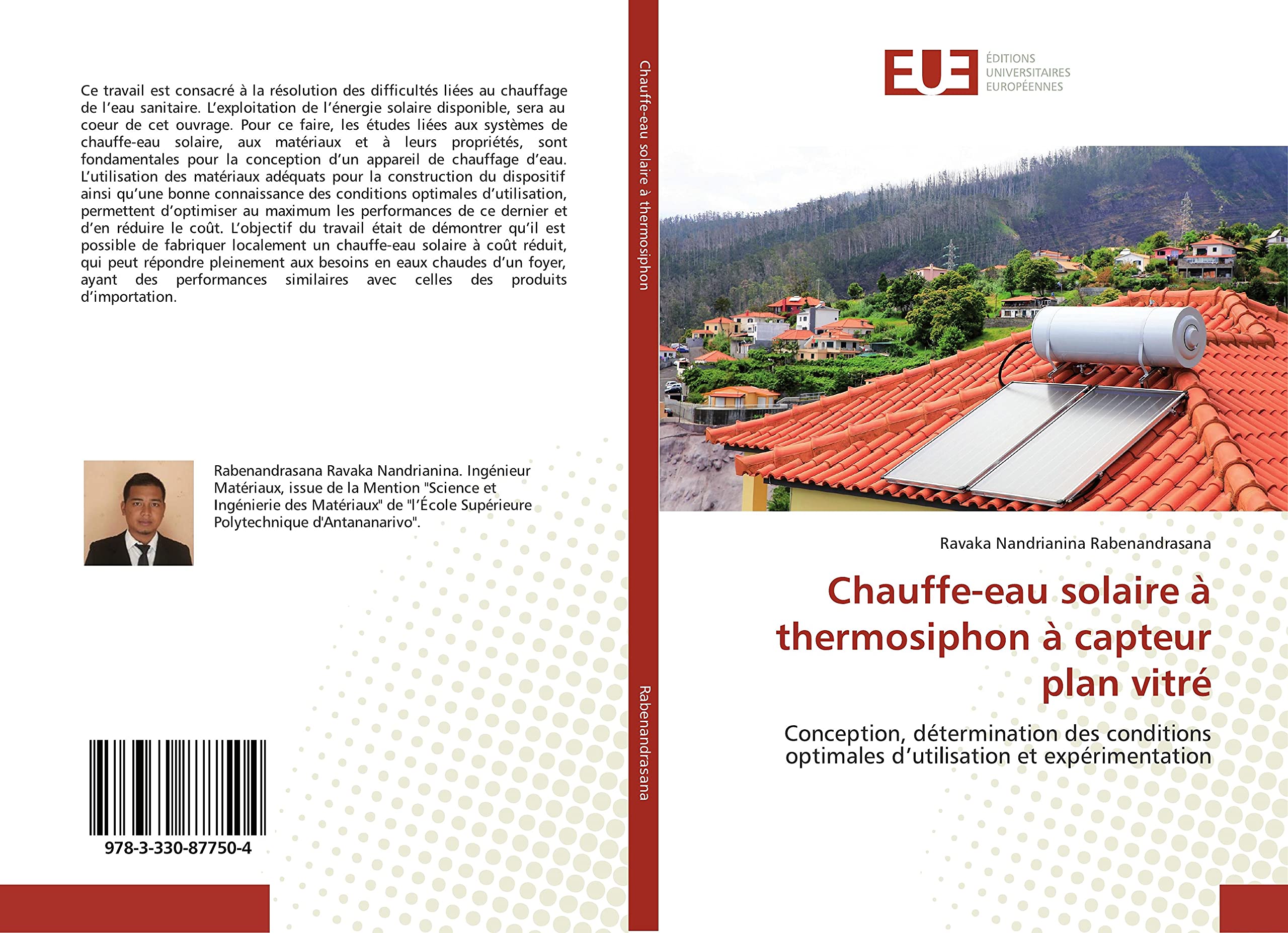 Chauffe-eau solaire à thermosiphon à capteur plan vitré: Conception, détermination des conditions optimales d’utilisation et expérimentation book