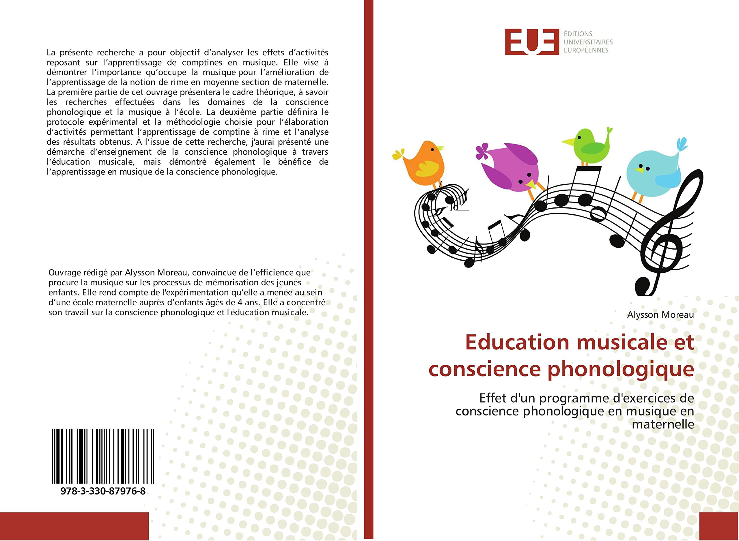Education musicale et conscience phonologique: Effet d'un programme d'exercices de conscience phonologique en musique en maternelle book