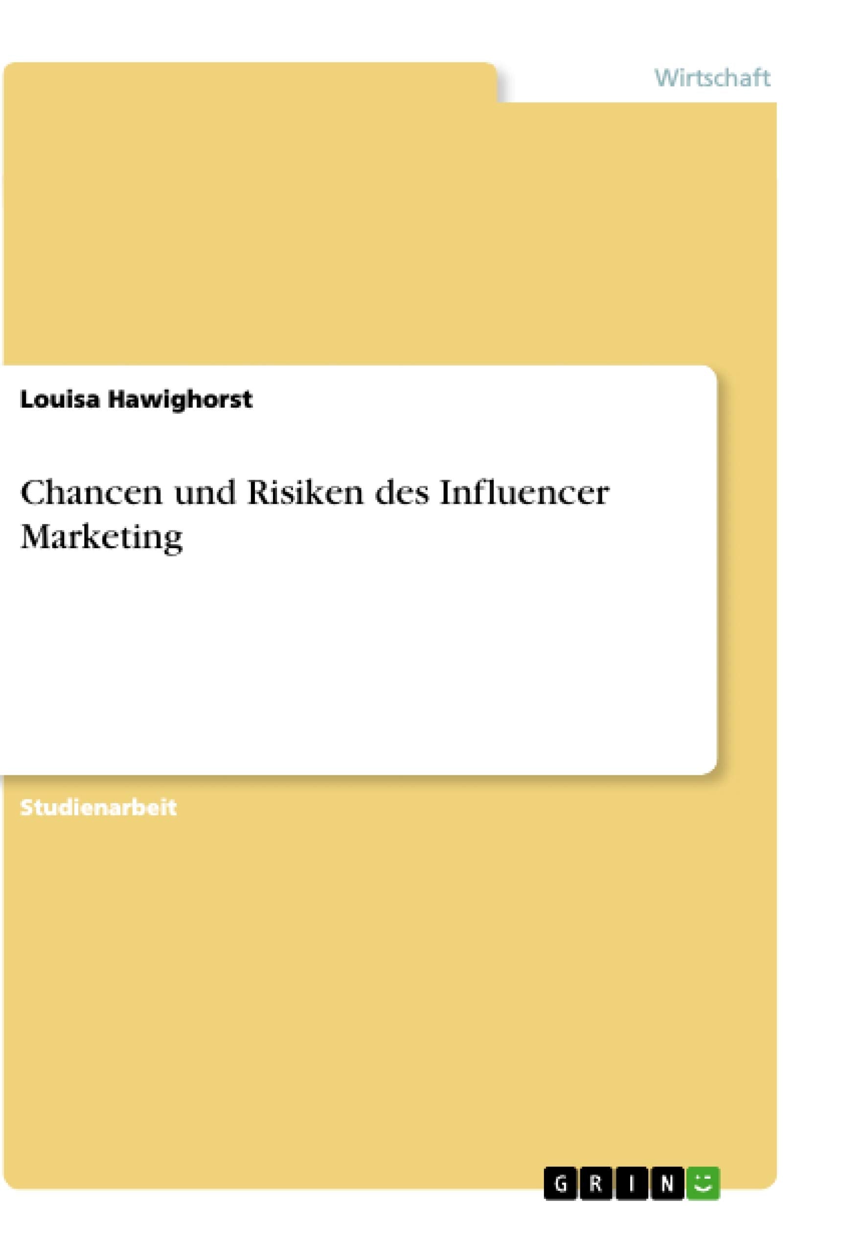 Chancen und Risiken des Influencer Marketing book