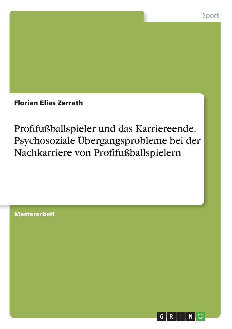 Profifußballspieler und das Karriereende. Psychosoziale Übergangsprobleme bei der Nachkarriere von Profifußballspielern: Magisterarbeit Leisure & Fun