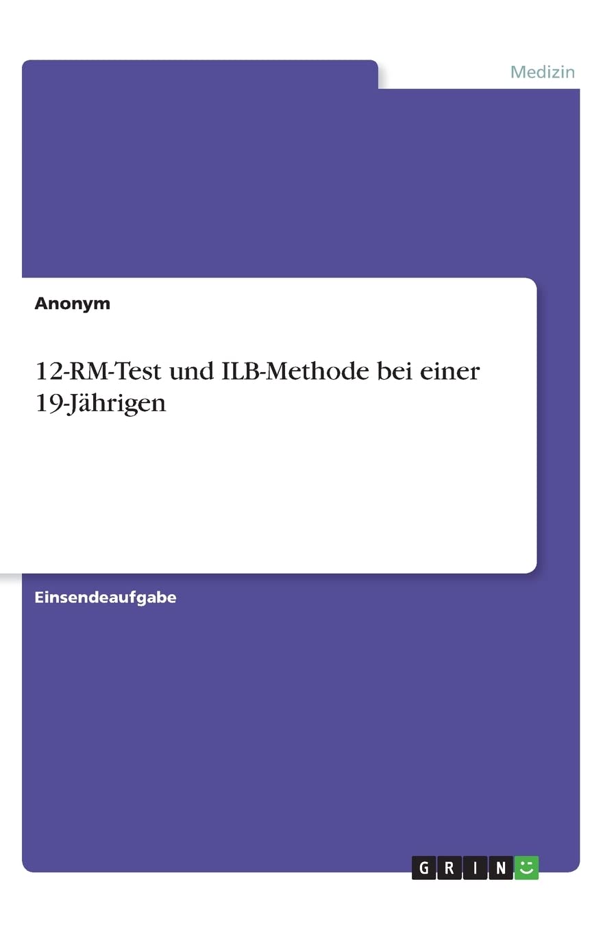 Product Image: 12-RM-Test und ILB-Methode bei einer 19-Jährigen