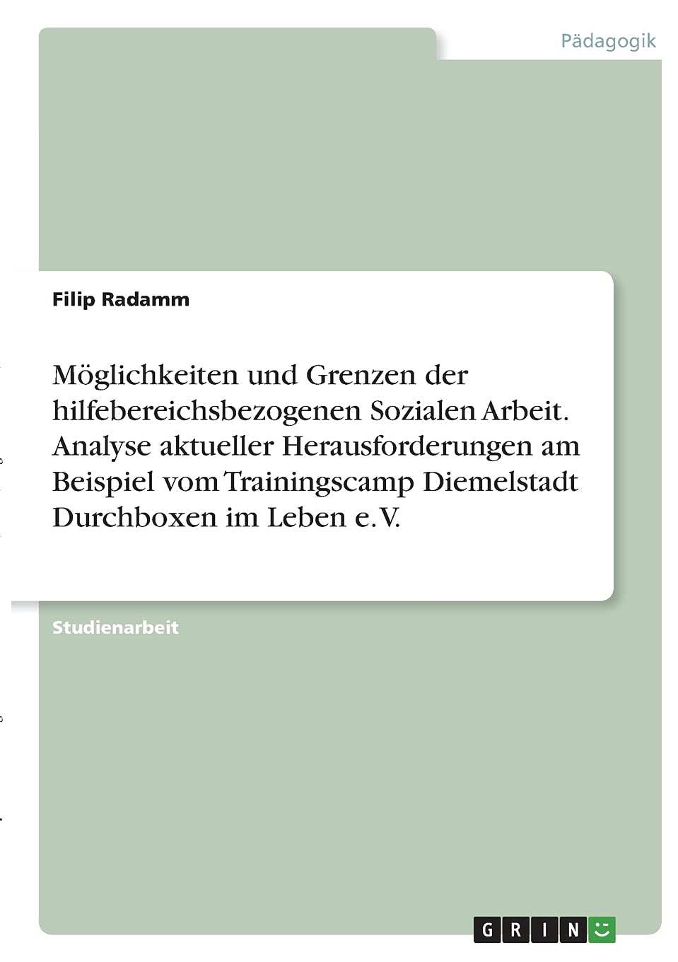 Möglichkeiten und Grenzen der hilfebereichsbezogenen Sozialen Arbeit. Analyse aktueller Herausforderungen am Beispiel vom Trainingscamp Diemelstadt Durchboxen im Leben e. V. Learning & Reference