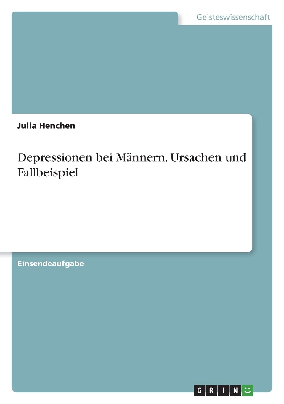Product Image: Depressionen bei Männern. Ursachen und Fallbeispiel