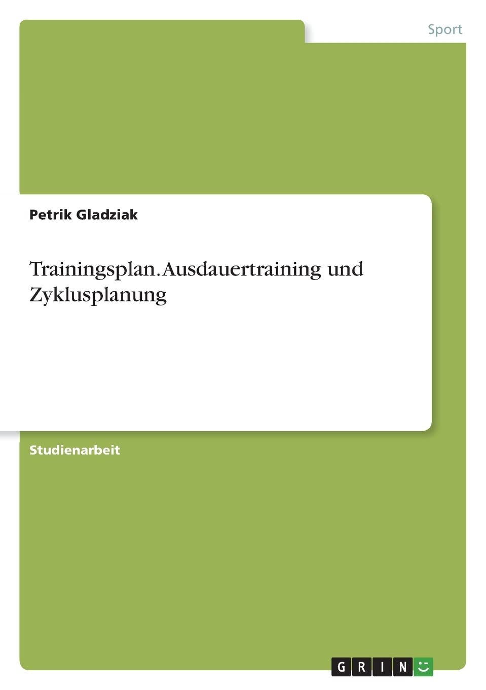Trainingsplan. Ausdauertraining und Zyklusplanung Leisure & Fun