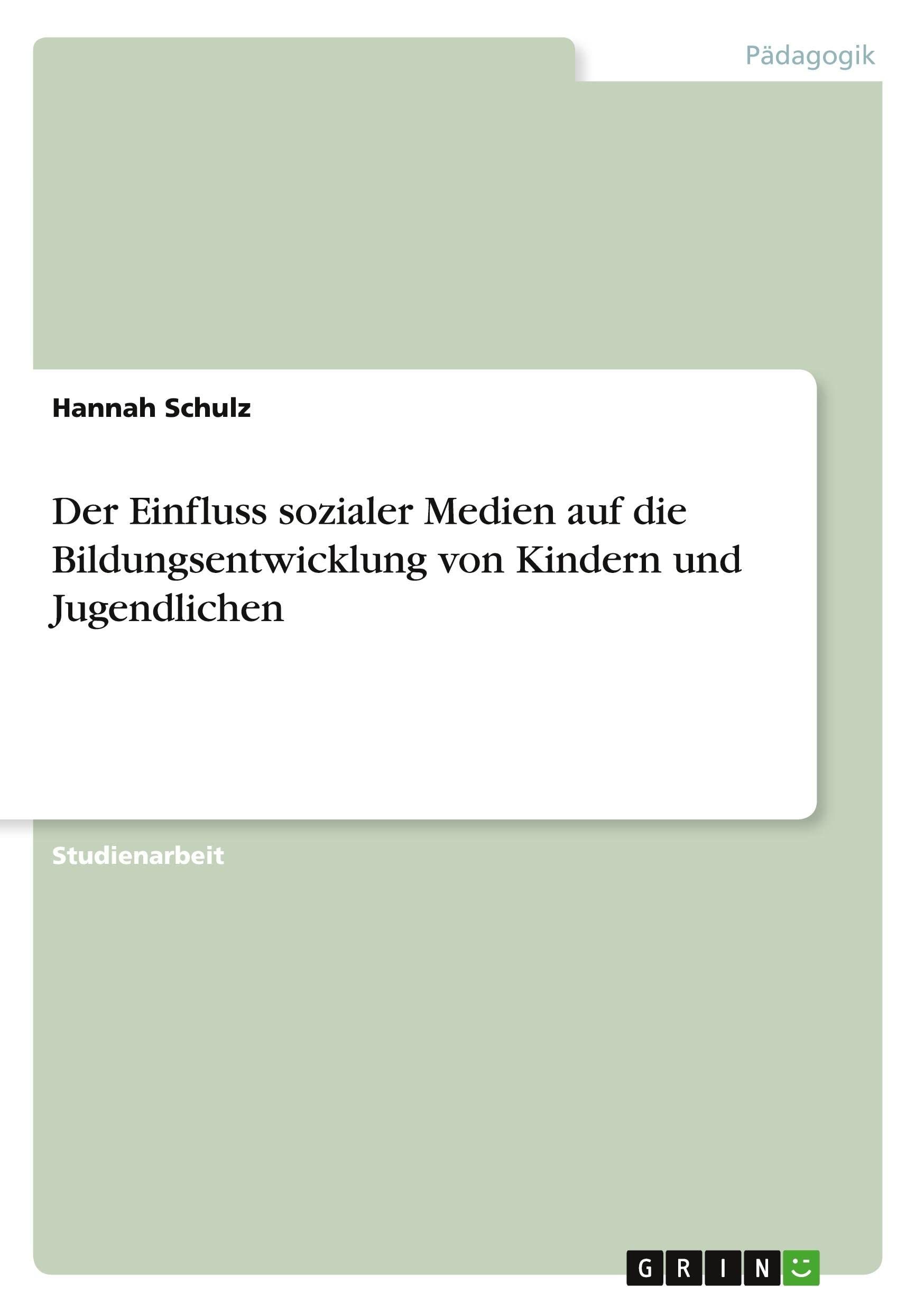 Der Einfluss sozialer Medien auf die Bildungsentwicklung von Kindern und Jugendlichen Learning & Reference