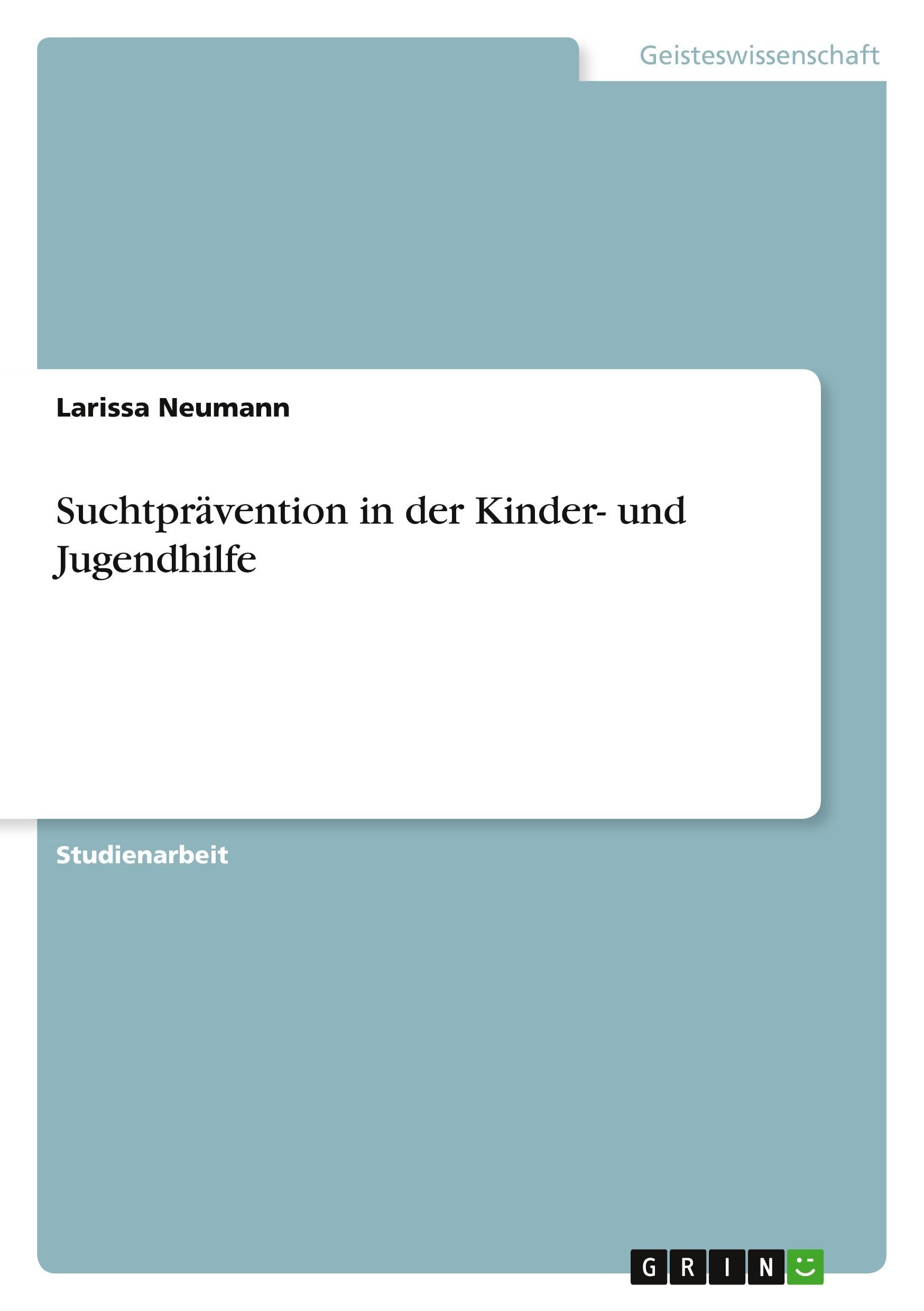 Suchtprävention in der Kinder- und Jugendhilfe Education & Training