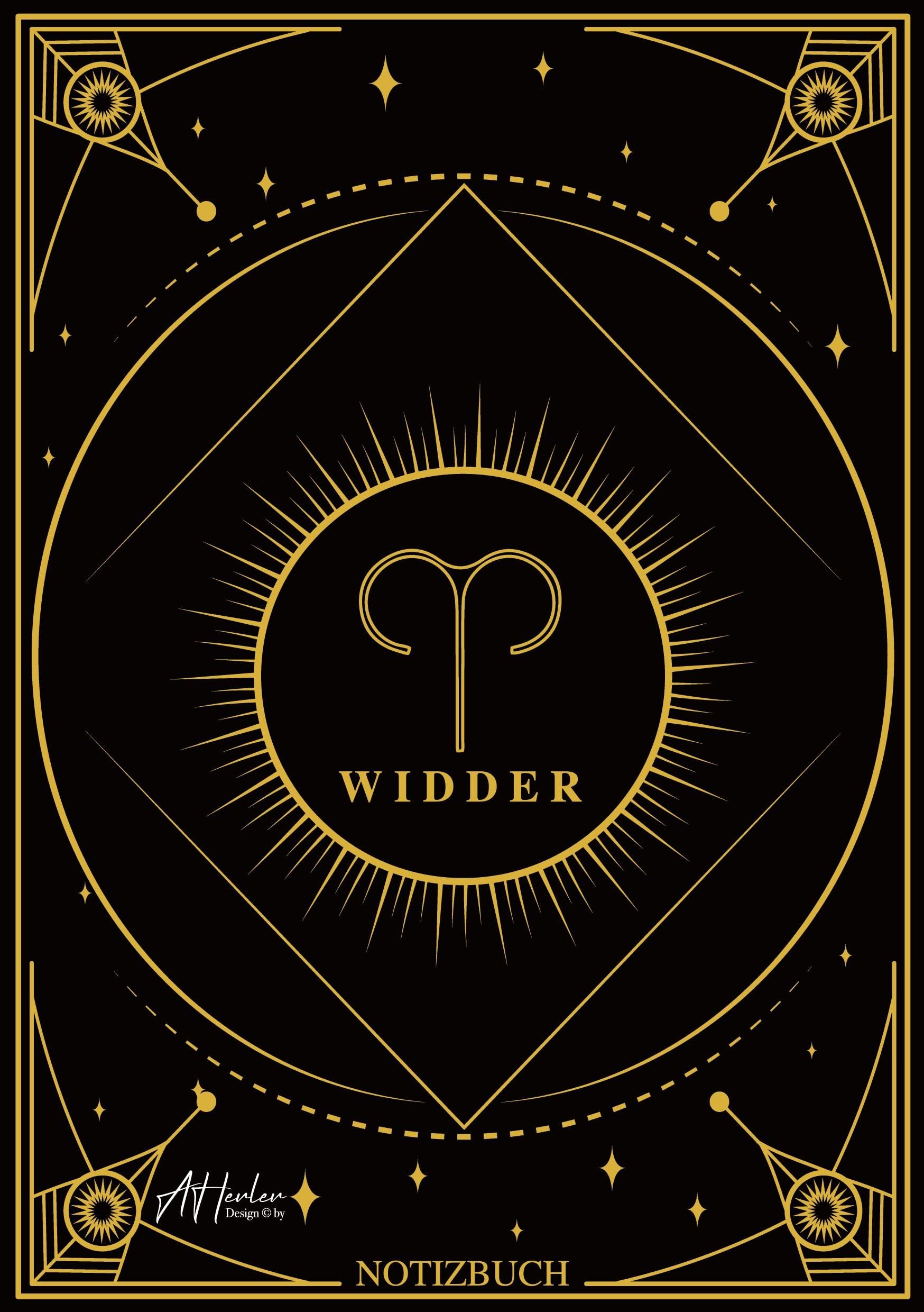 Edles Notizbuch Sternzeichen Widder | Designed by Alfred Herler: Liniertes Notizbuch mit 150 Seiten in edlem Sternzeichen-Design zum niederschreiben ... Ideen (Edles Sternzeichen Notizbuch: liniert) Parents & Children