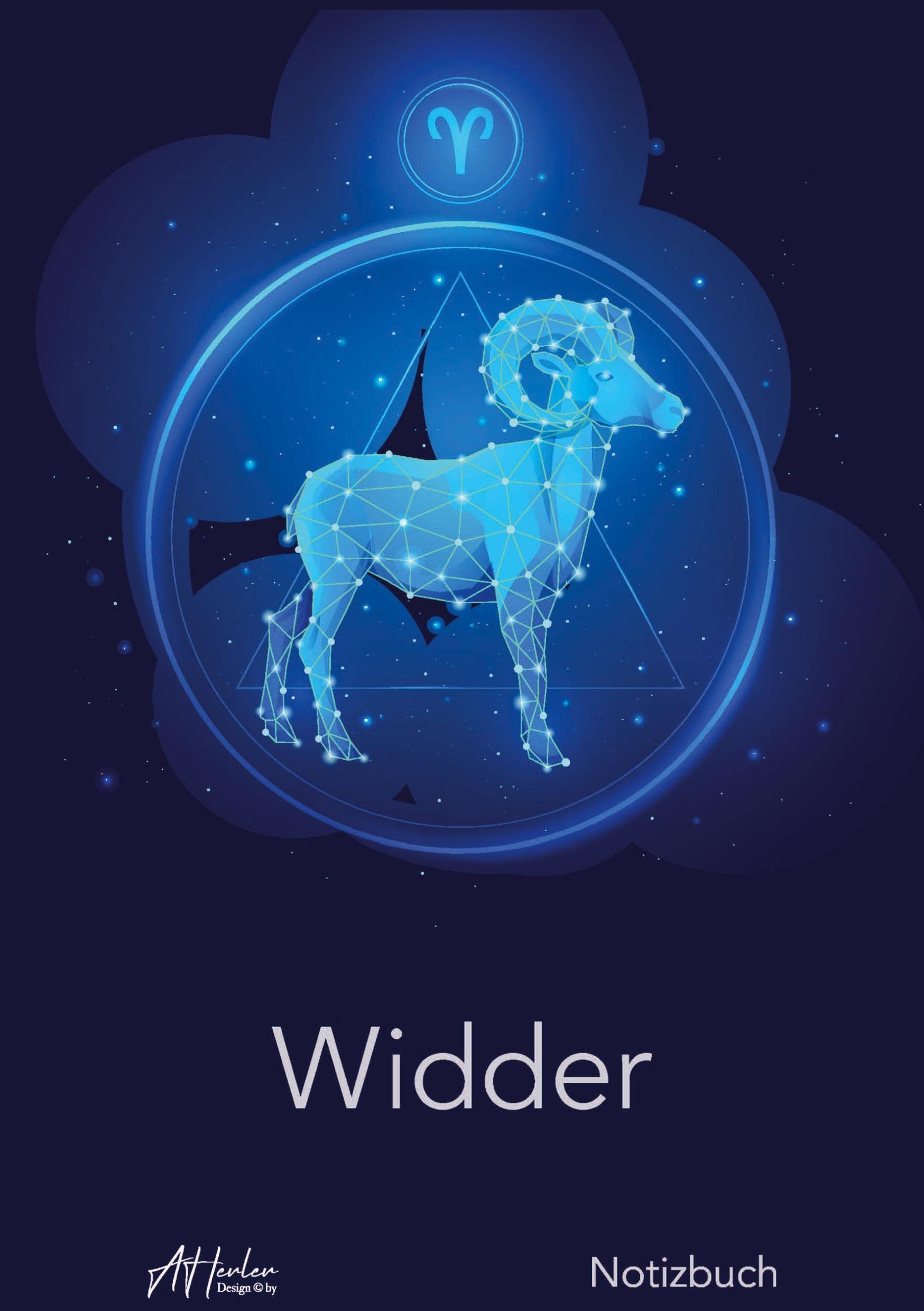 Sternzeichen Widder Notizbuch | Designed by Alfred Herler: Liniertes Notizbuch mit mit 150 Seiten in edlem Astrologie-Design zum niederschreiben ... und Ideen (Sternzeichen Notizbuch: liniert) Religion & Esotericism