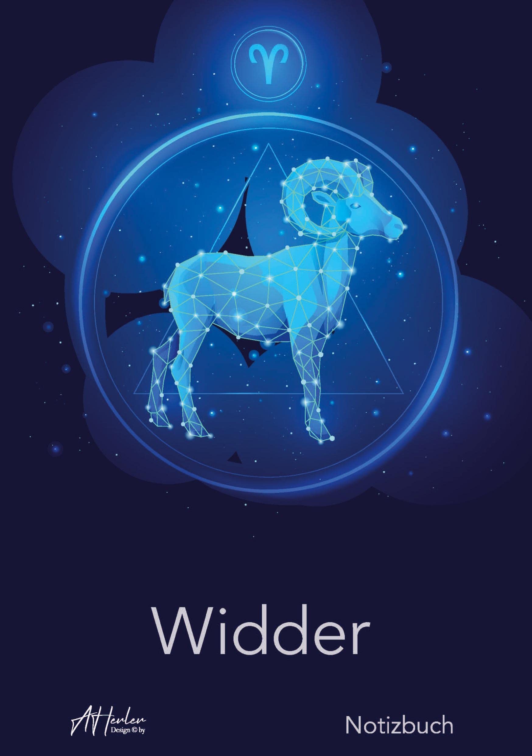 Sternzeichen Widder Notizbuch | Designed by Alfred Herler: Liniertes Notizbuch mit mit 150 Seiten in edlem Astrologie-Design zum niederschreiben ... und Ideen (Sternzeichen Notizbuch: liniert) Religion & Esotericism