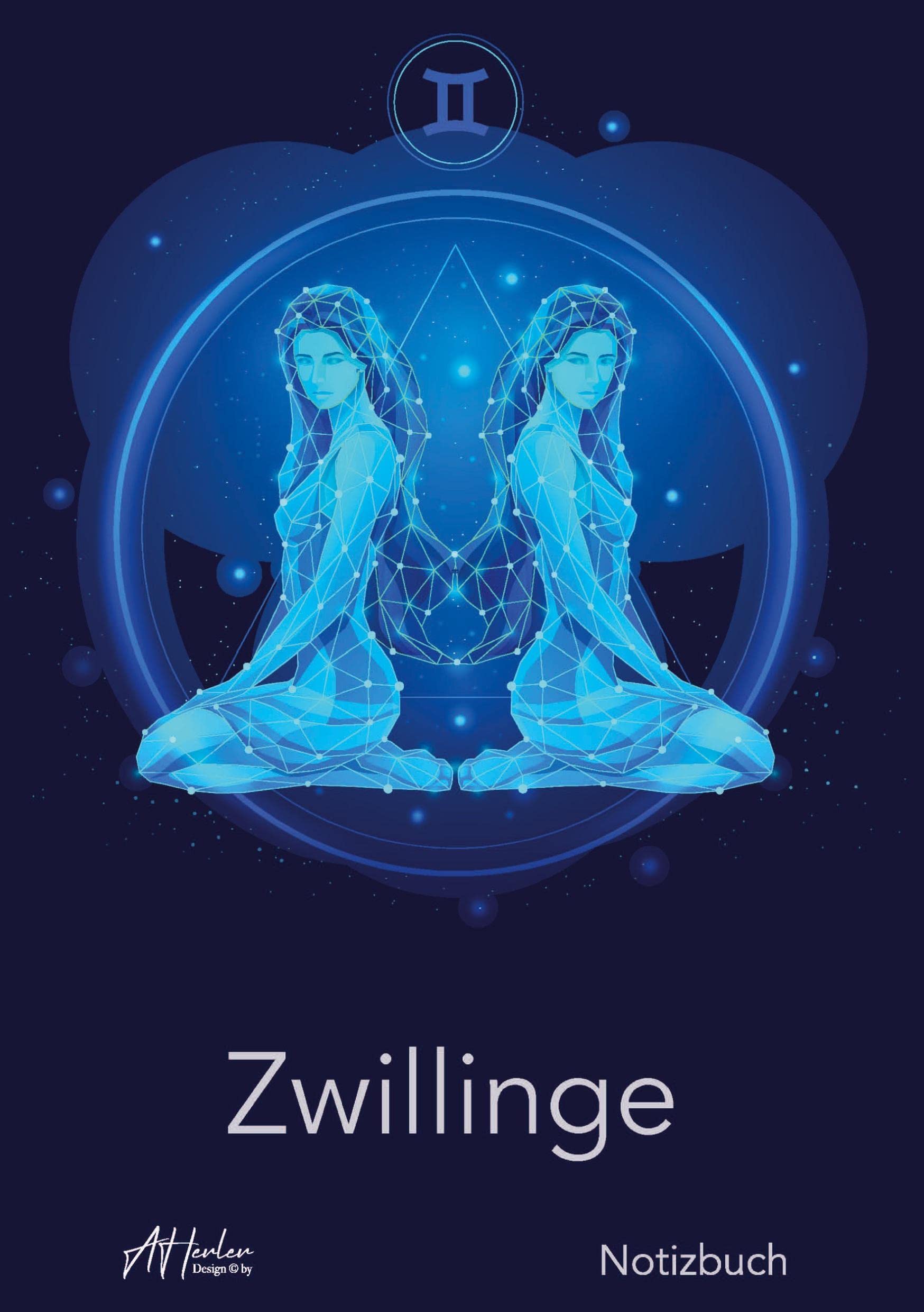 Sternzeichen Zwillinge Notizbuch | Designed by Alfred Herler: Liniertes Notizbuch mit mit 150 Seiten in edlem Astrologie-Design zum niederschreiben ... Notizen, persönlichen Gedanken und Ideen Religion & Esotericism