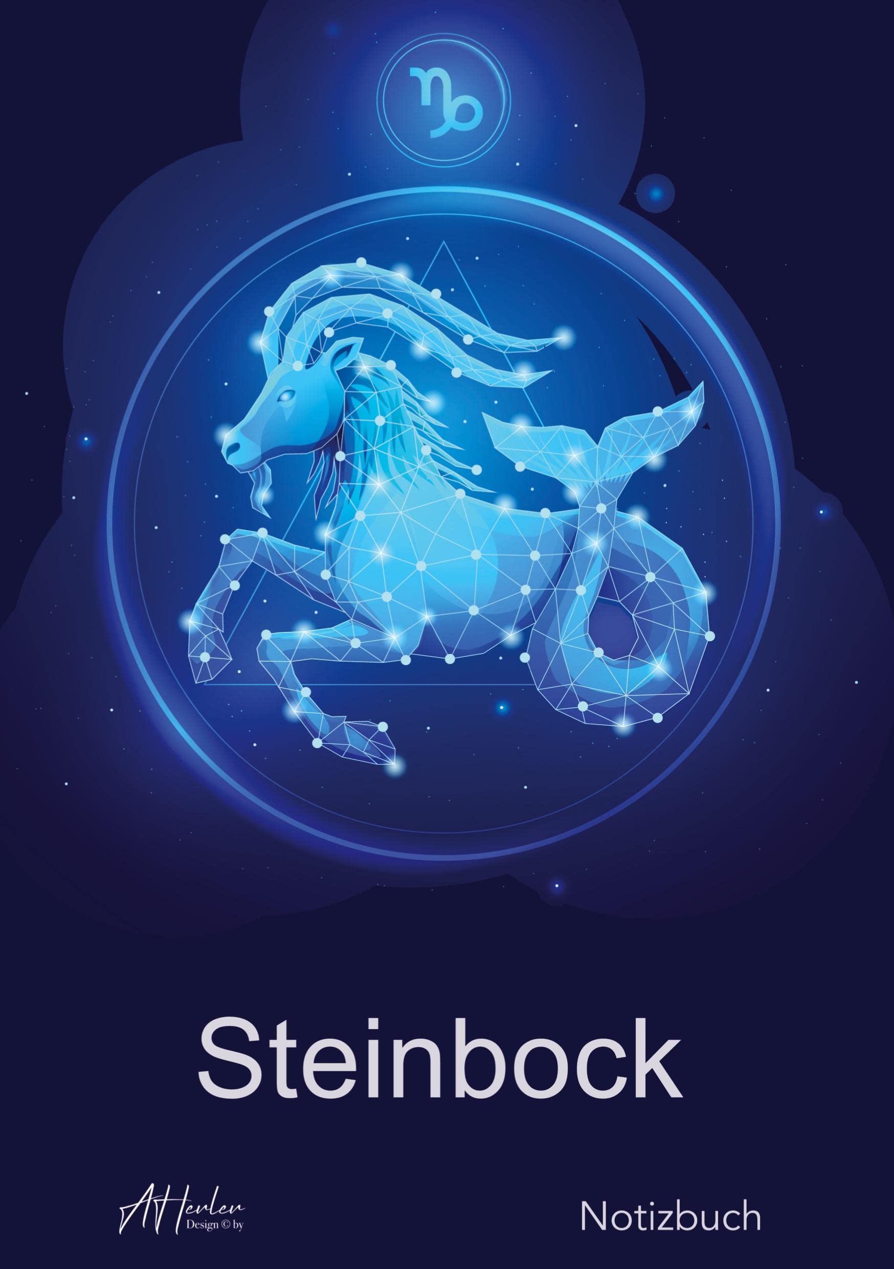 Sternzeichen Steinbock Notizbuch | Designed by Alfred Herler: Liniertes Notizbuch mit mit 150 Seiten in edlem Astrologie-Design zum niederschreiben ... Notizen, persönlichen Gedanken und Ideen Religion & Esotericism