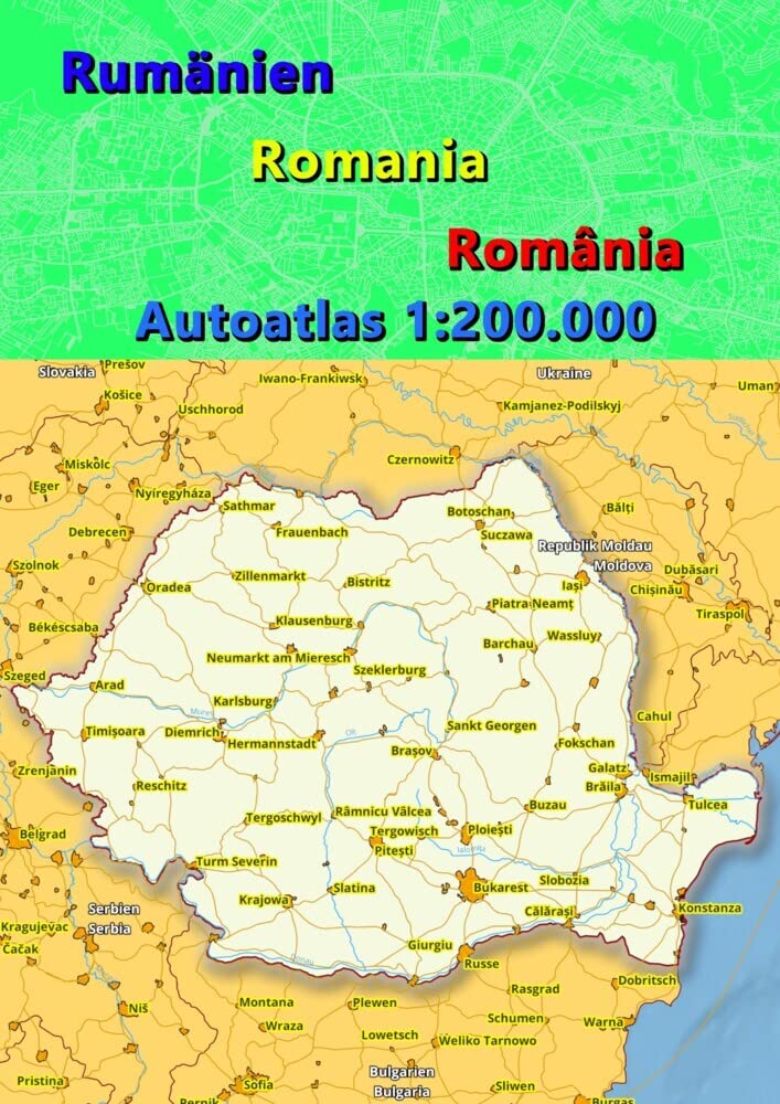 Rumänien Autoatlas, Straßenatlas 2023/2024 1:200.000 (România): Detaillierter Straßenatlas im großen Maßstab mit detaillierte Europakarte Leisure, Home & Garden