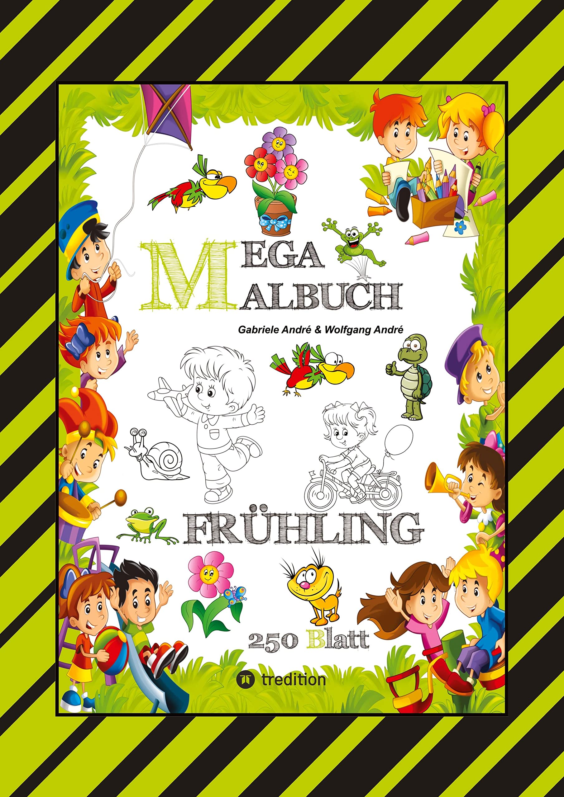 MEGA MALBUCH - ENTDECKE DEN FRÜHLING - LUSTIGE MOTIVE - KREATIVES ZEICHNEN - ENTSPANNT LERNEN - MALVORLAGEN Non-fiction