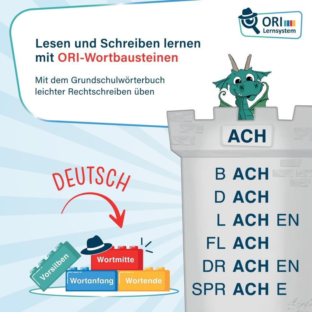 Wörterbuch für die Grundschule (Klasse 1–4): Lesen lernen und Rechtschreibung – Entdecke die Wortbausteine (ORI-Lernsystem) Study Guides