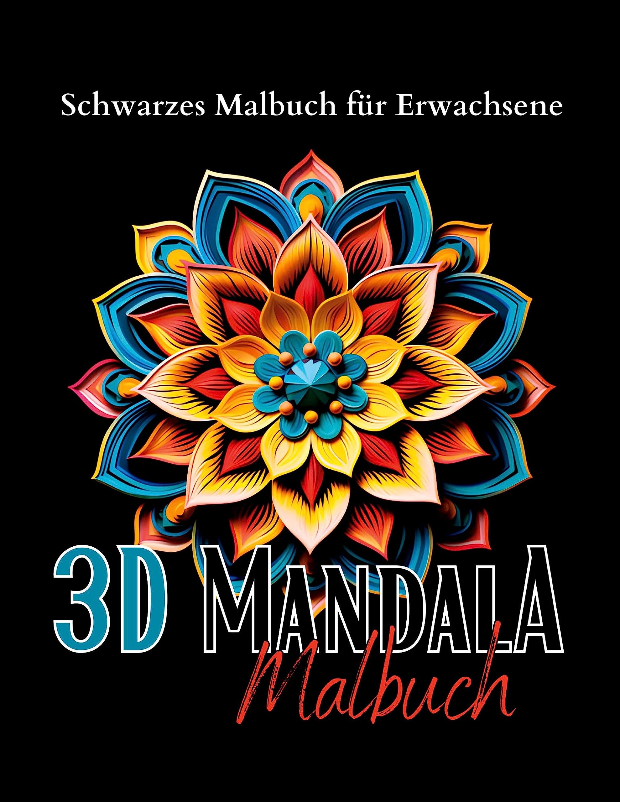 Schwarzes "Mandala Malbuch für Erwachsene". Hobbies & Crafts