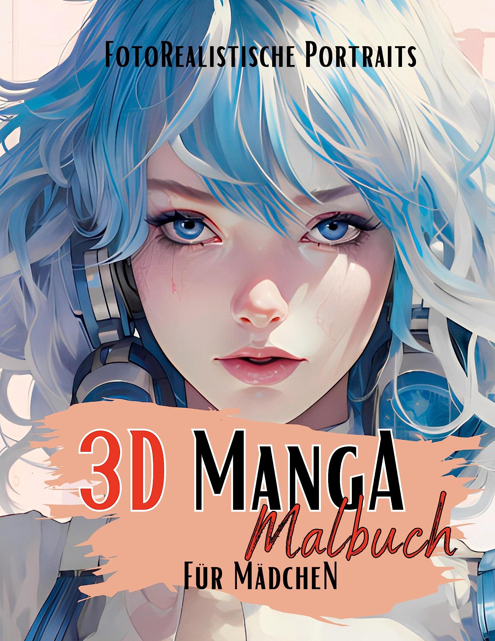 3D Manga Malbuch für Mädchen Manga