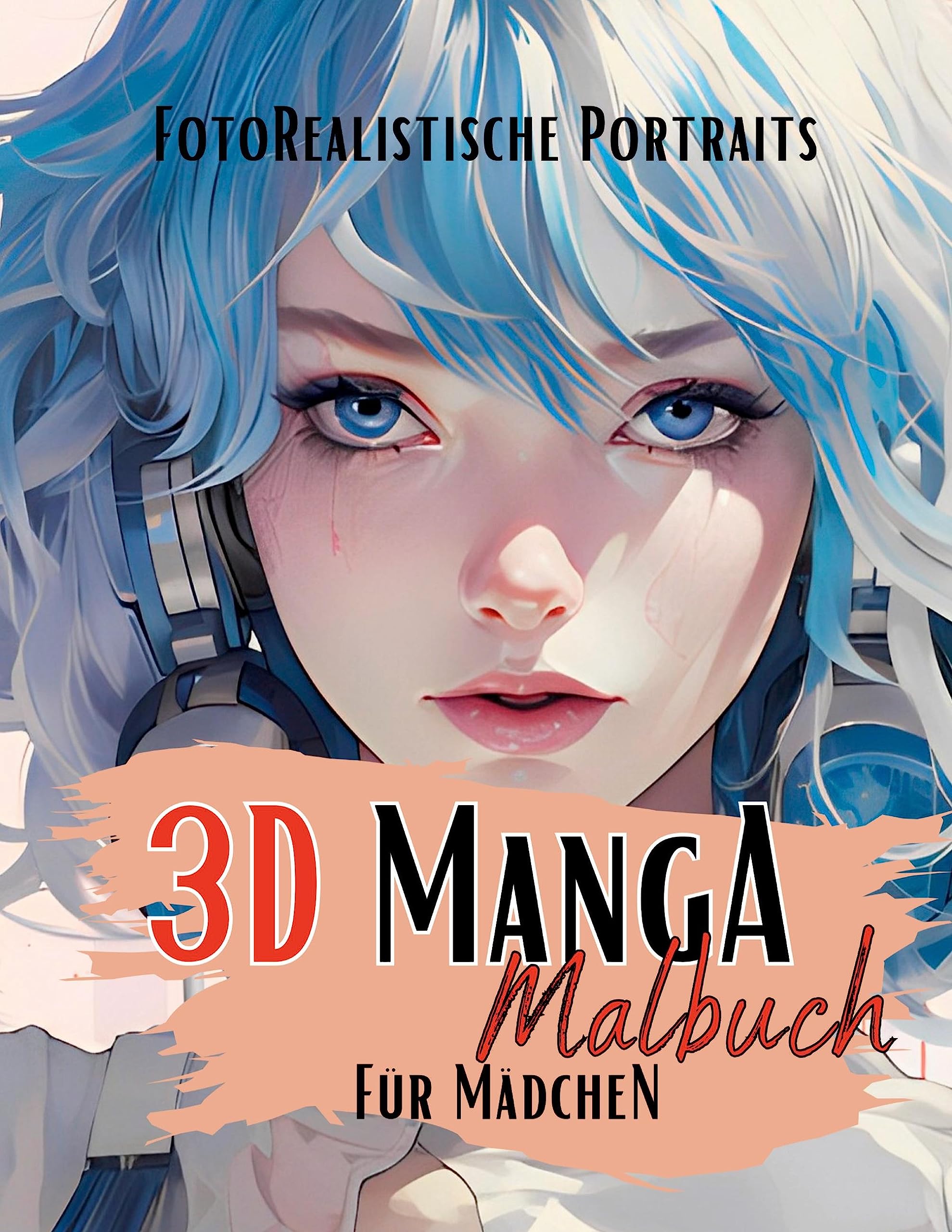 3D Manga Malbuch für Mädchen Manga