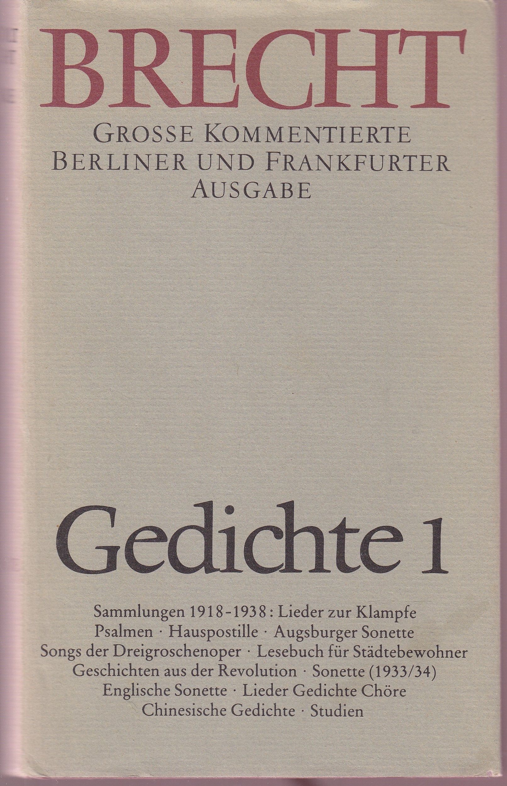 Gedichte 1: Große kommentierte Berliner und Frankfurter Ausgabe, Band 11 Poetry