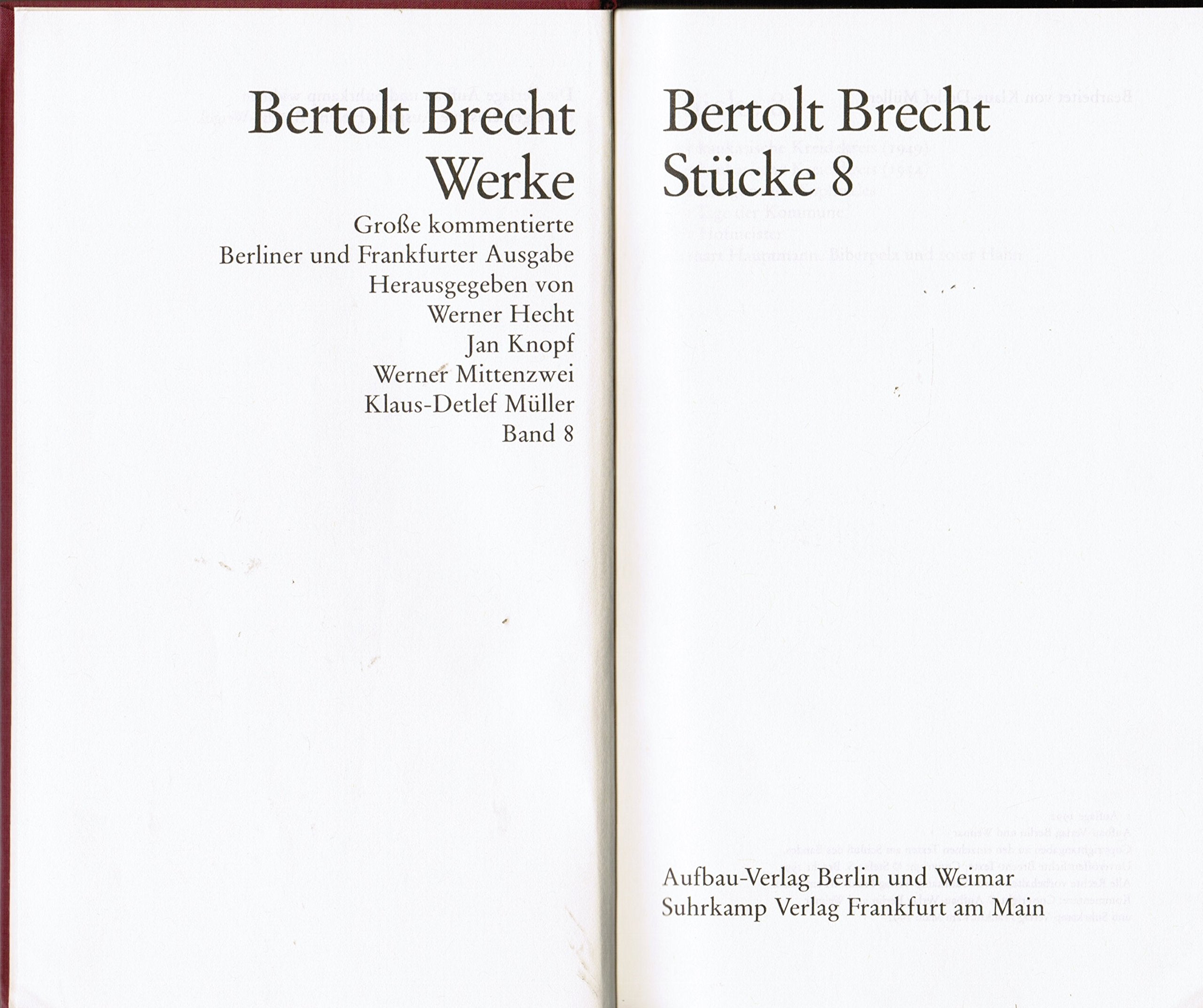 Werke. Grosse Kommentierte Berliner und Frankfurter Ausgabe / Werke. Grosse Kommentierte Berliner und Frankfurter Ausgabe Classics