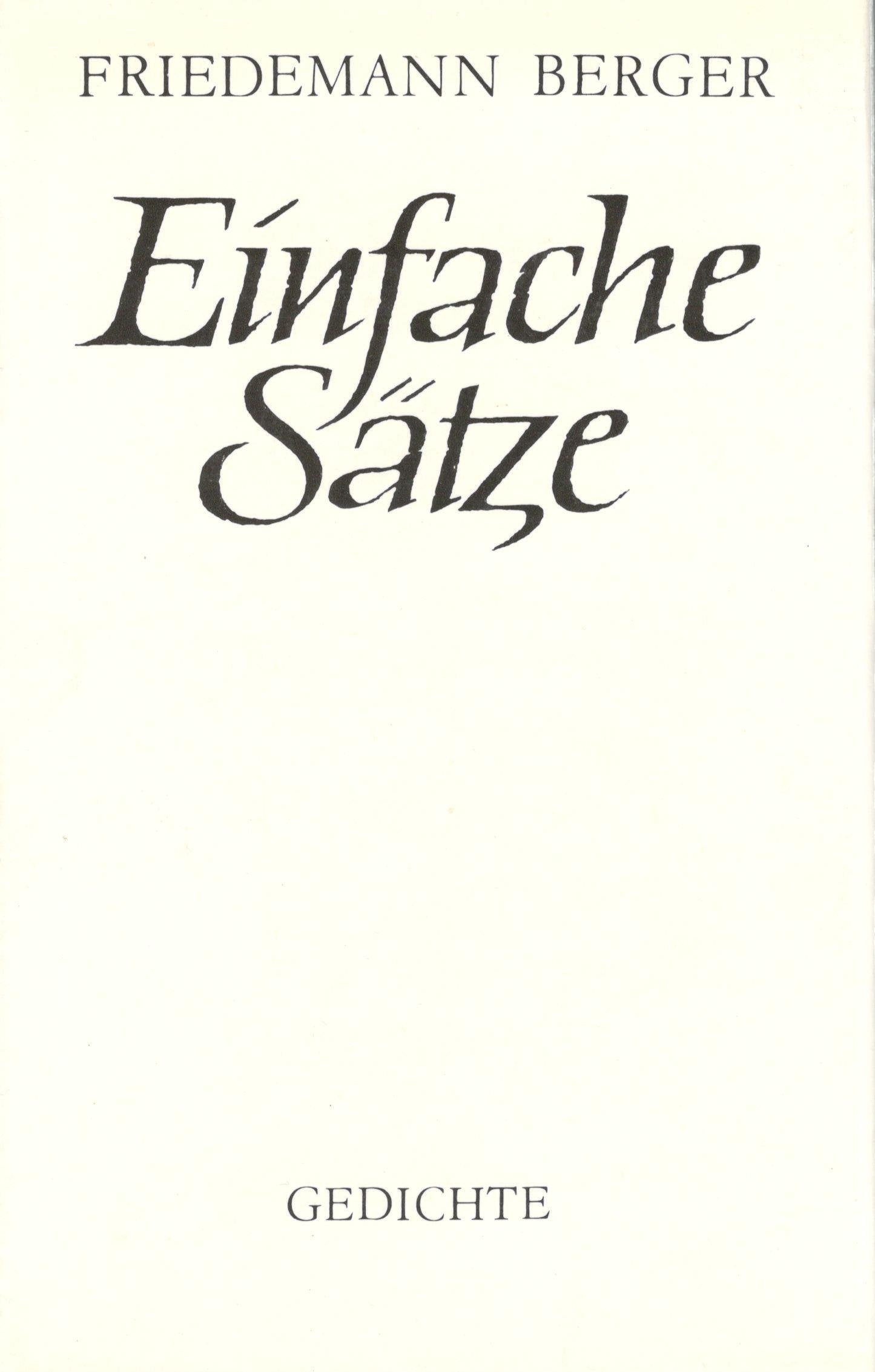 Product Image: Einfache Sätze: Gedichte