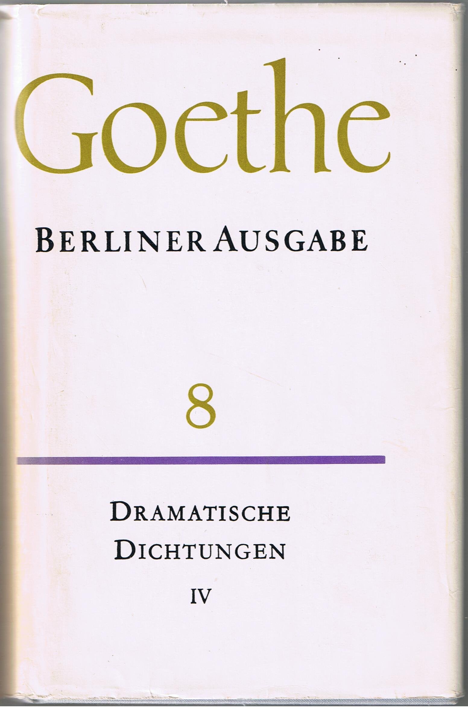 Berliner Ausgabe, 22 Bde., Bd.8, Dramatische Dichtungen Books