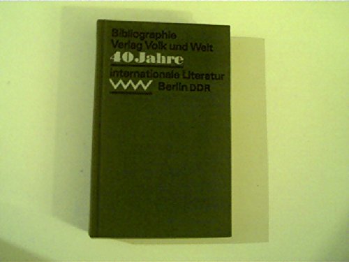 40 Jahre internationale Literatur. Bibliographie 1947-1986 Natural Sciences