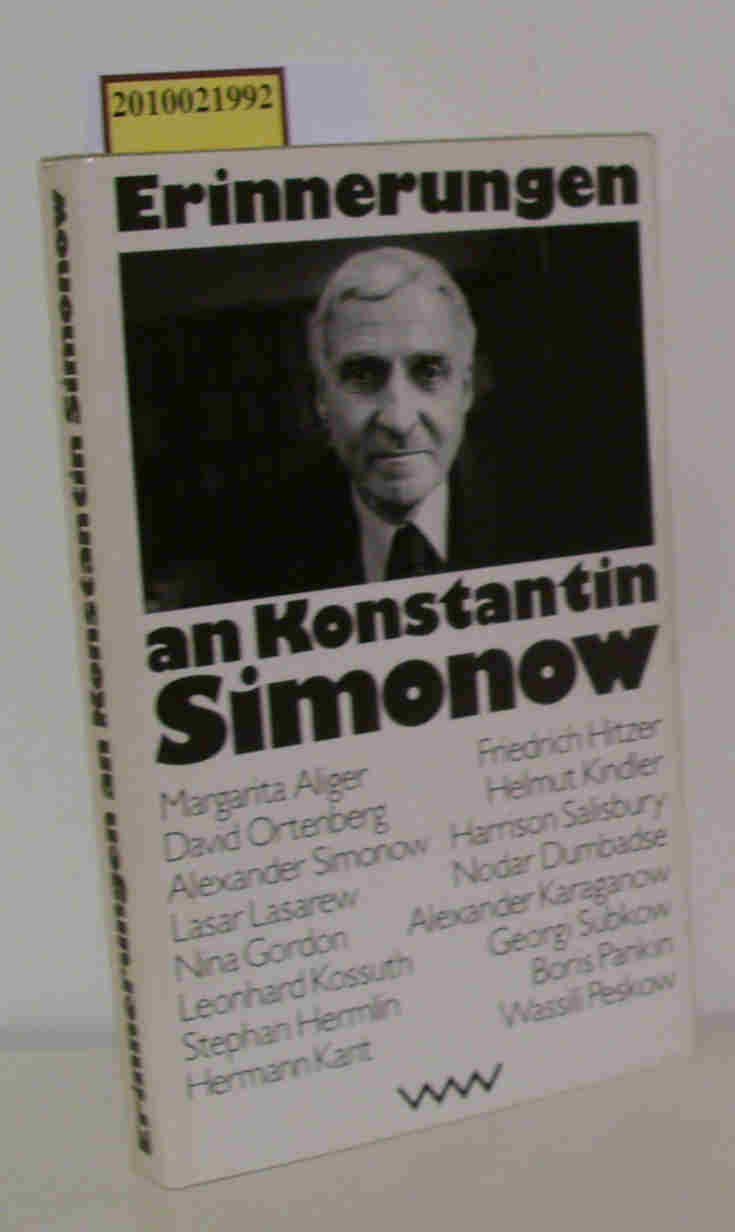 Erinnerungen an Konstantin Simonow Books