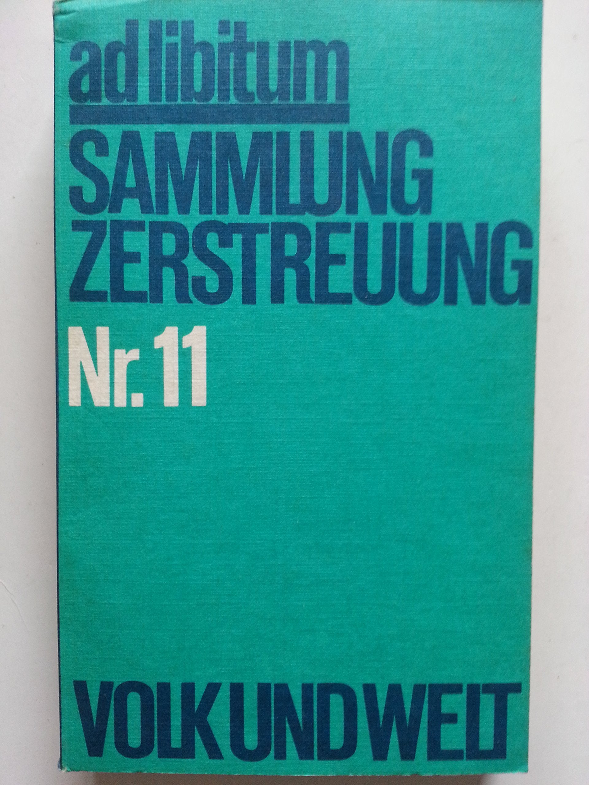 ad libitum: Sammlung Zerstreuung, Nr. 11, Books