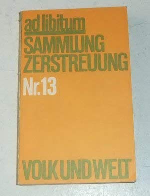 ad libitum - Sammlung Zerstreuung Nr. 13 Books