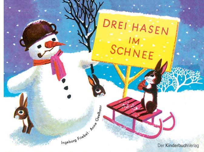 Drei Hasen im Schnee: Vierfarbiges Pappbilderbuch Children's books