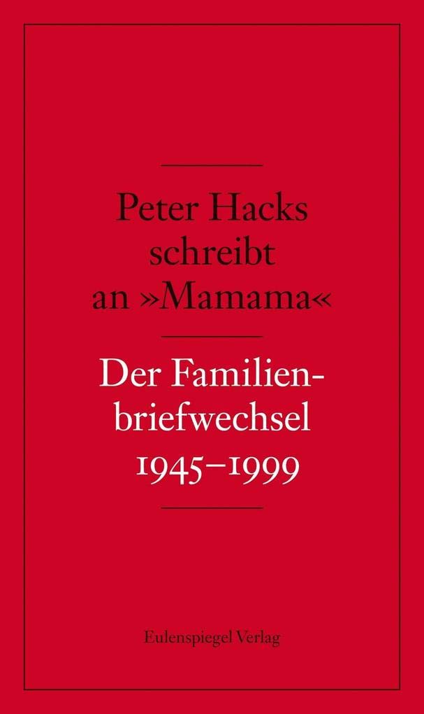 Product Image: Peter Hacks schreibt an 'Mamama'