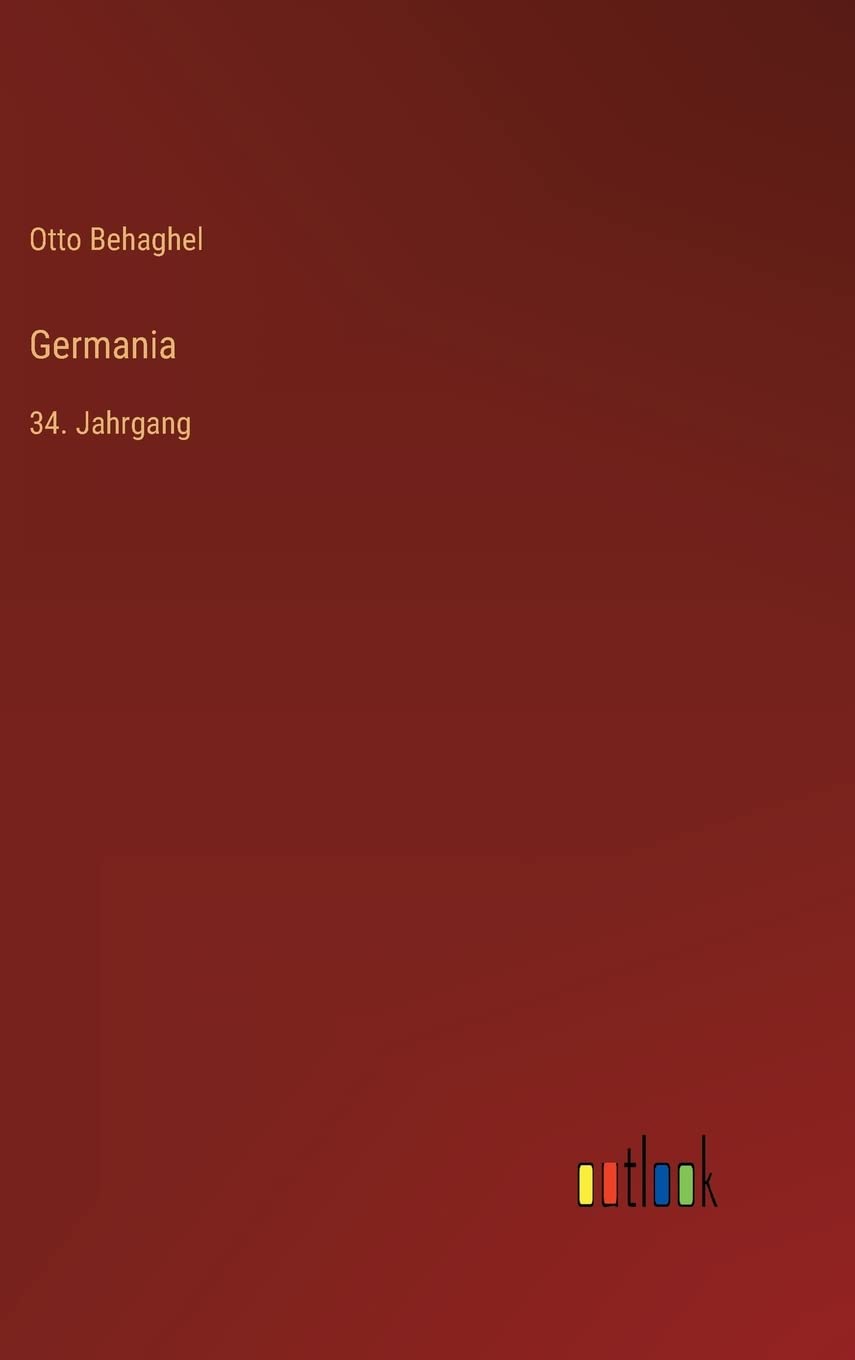 Germania: 34. Jahrgang Contemporary literature