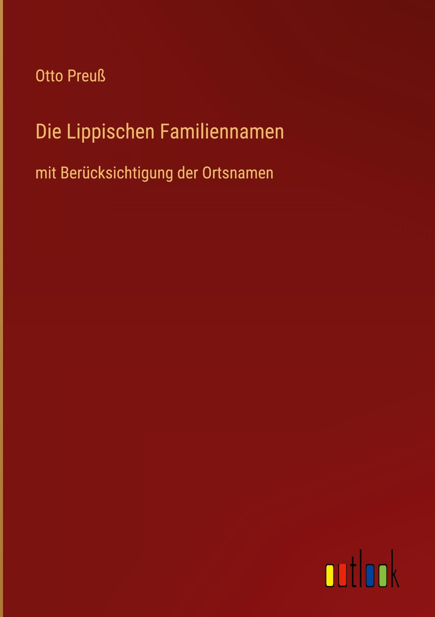 Die Lippischen Familiennamen Classics
