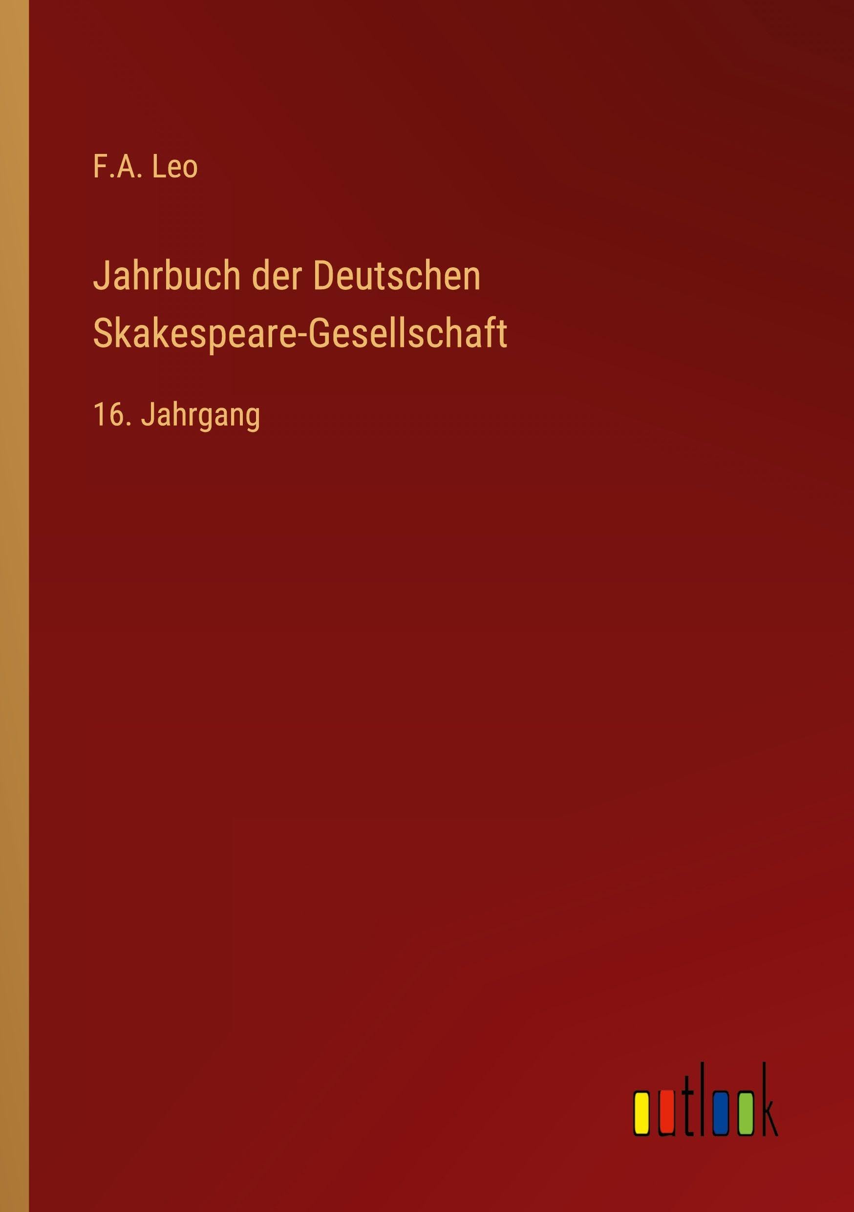 Jahrbuch der Deutschen Skakespeare-Gesellschaft Classics