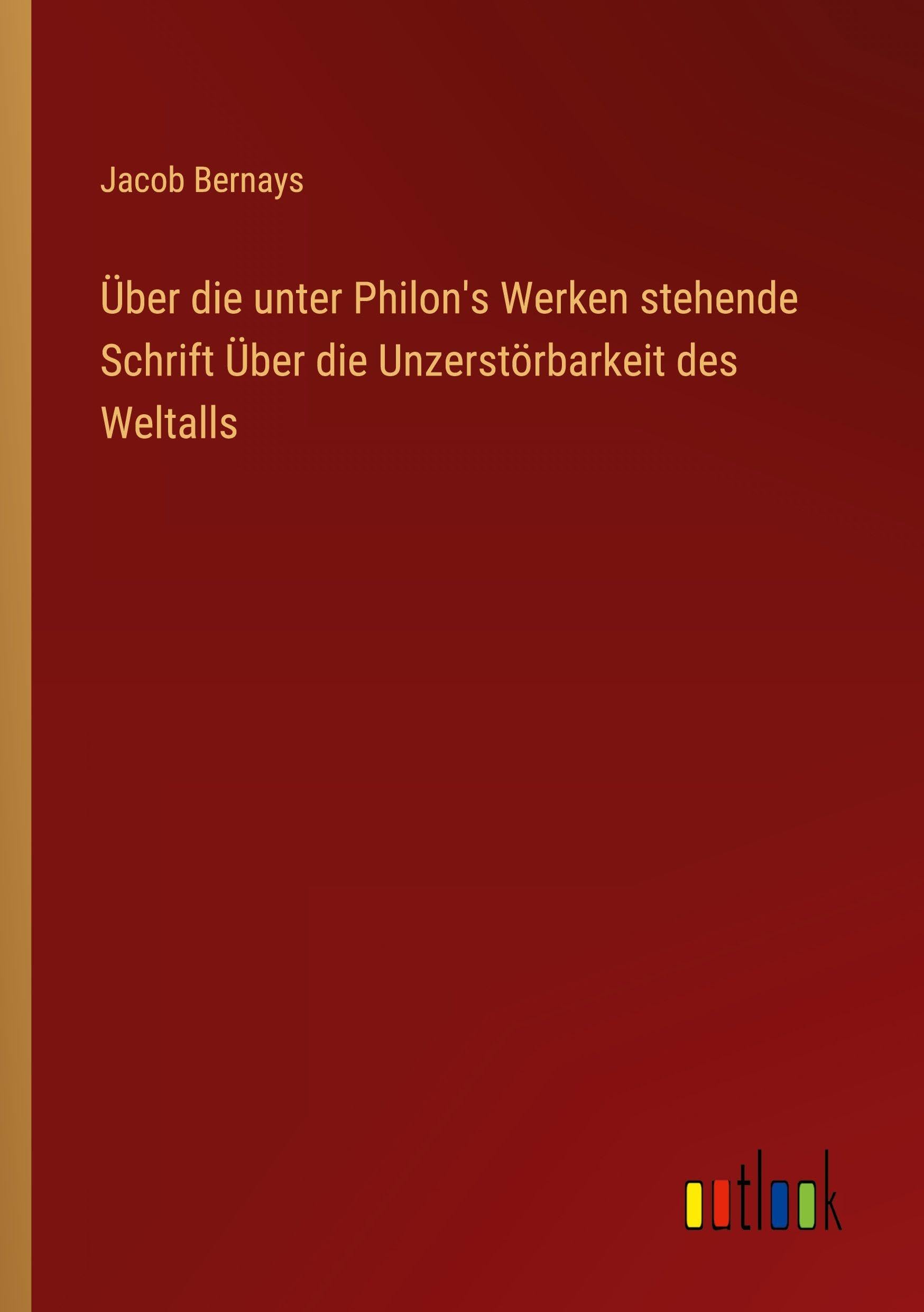 Über die unter Philon's Werken stehende Schrift Über die Unzerstörbarkeit des Weltalls Contemporary literature