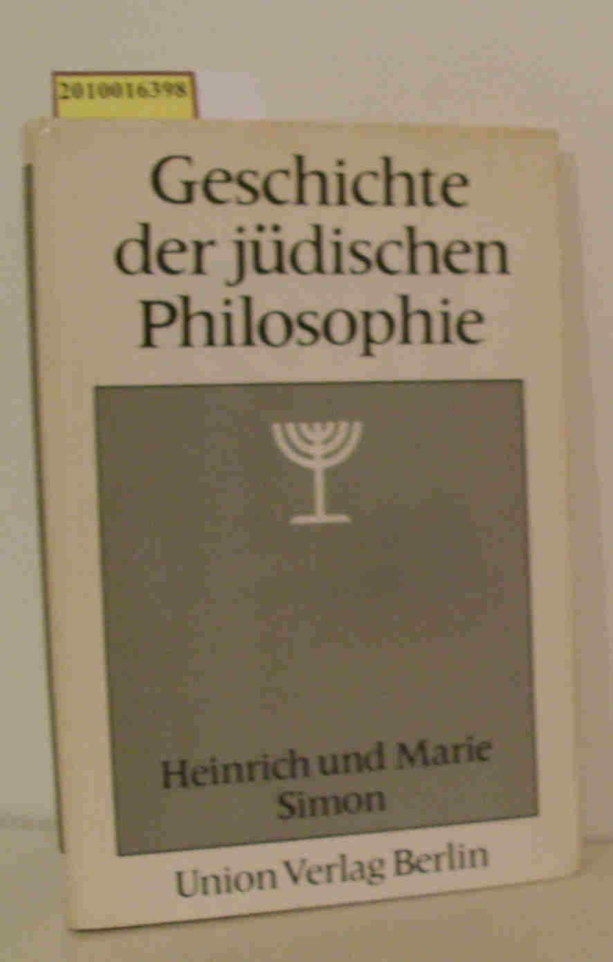Geschichte der jüdischen Philosophie Philosophy