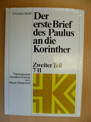 Der erste Brief des Paulus an die Korinther, Tl 2 Books