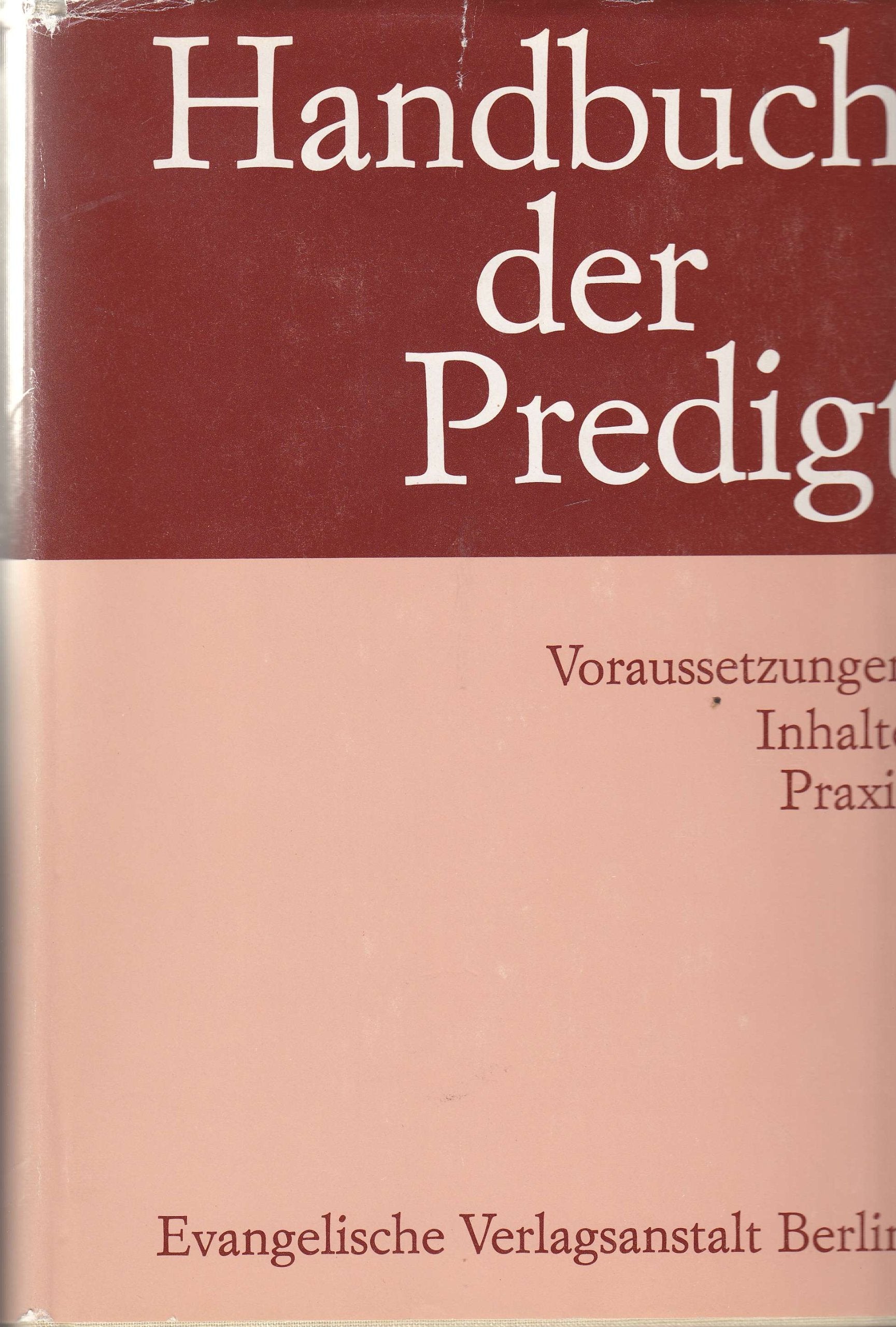 Handbuch der Predigt Religion & Esotericism