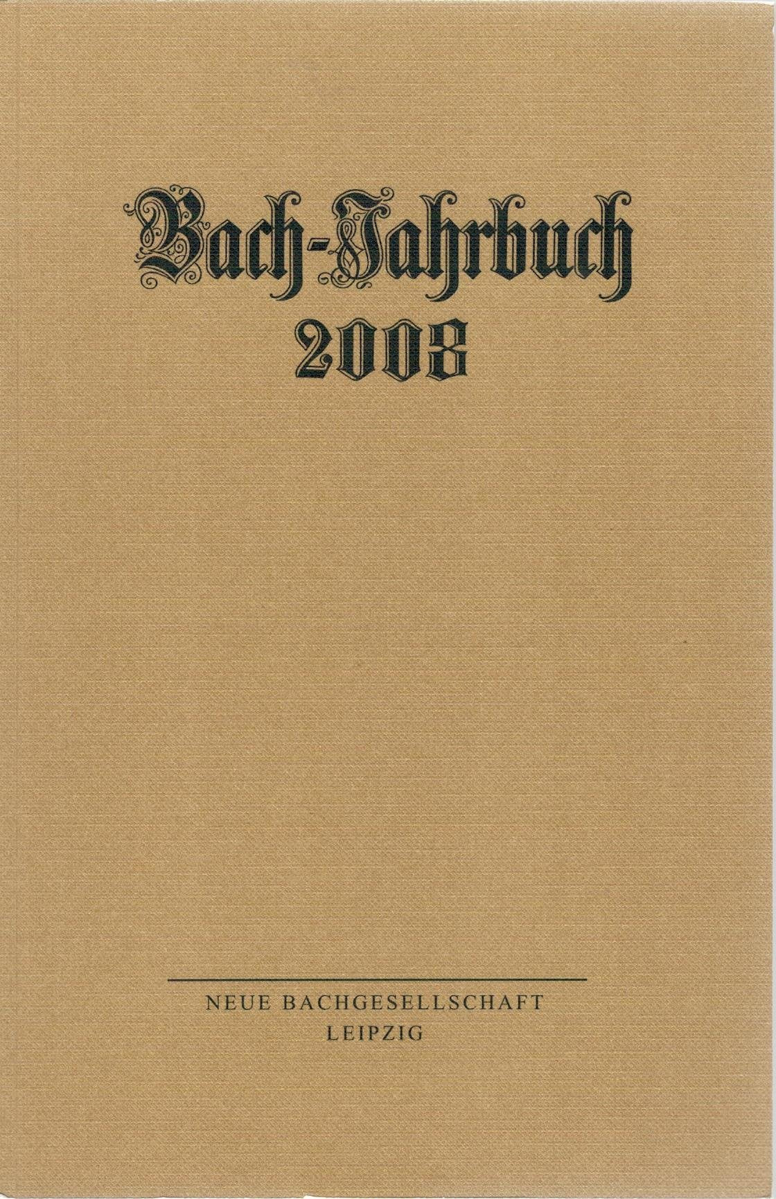 Bach-Jahrbuch: 2008: 94. Jg. Pop culture