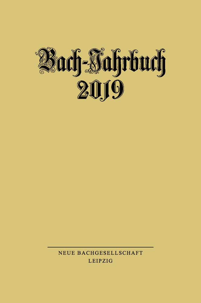 Product Image: Bach-Jahrbuch 2019