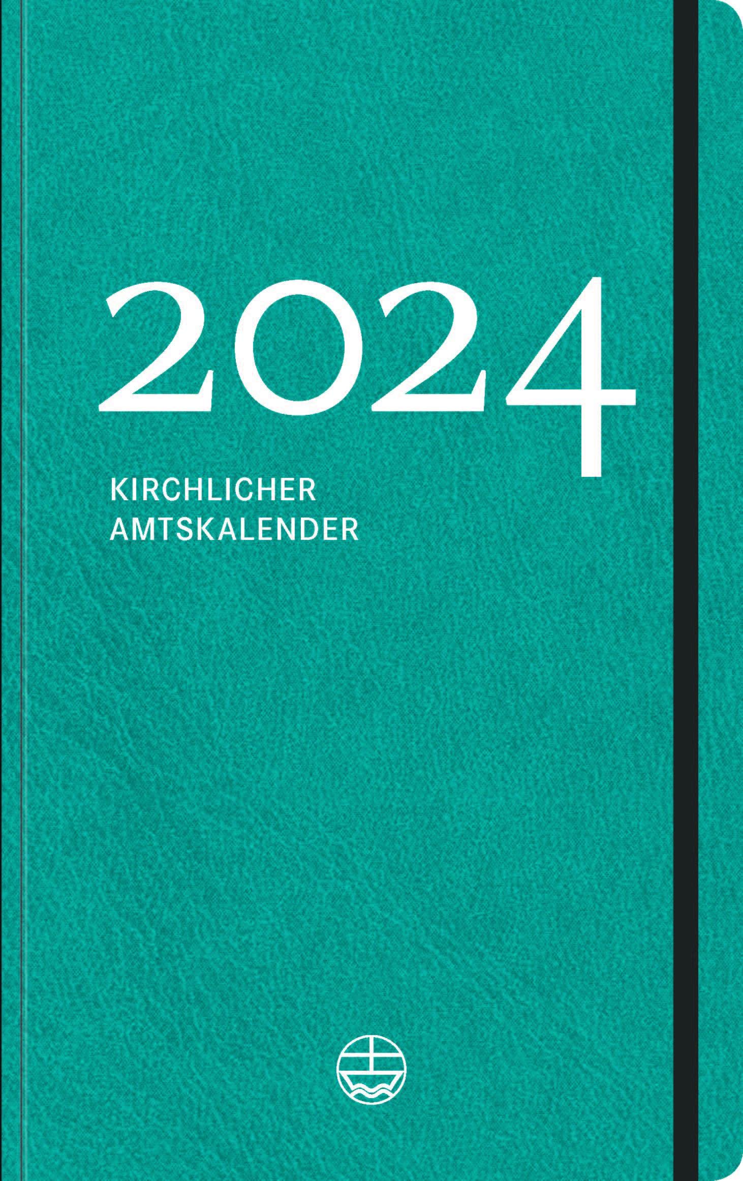Kirchlicher Amtskalender 2024 - petrol: Taschenkalender für das evangelische Kirchenjahr. Christlicher Kalender mit Herrnhuter Losungen 2024, Tagesspruch, Wochenspruch und Predigttext book