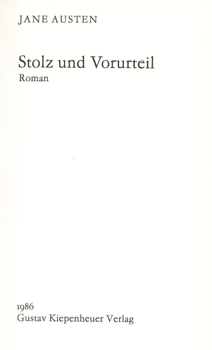 Stolz und Vorurteil: Roman Classics